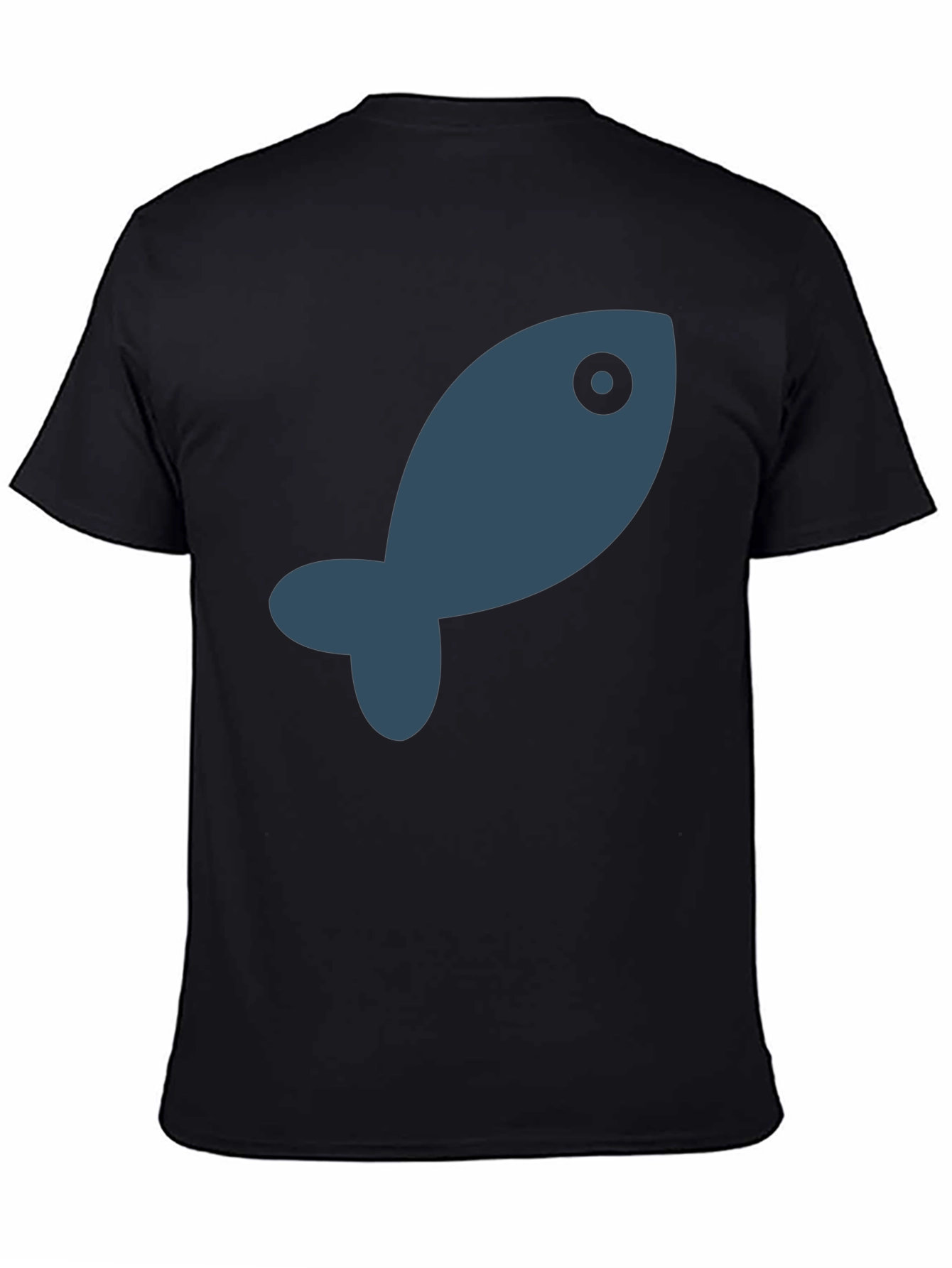 Cool Fish Graphic Black T-Shirt - 4