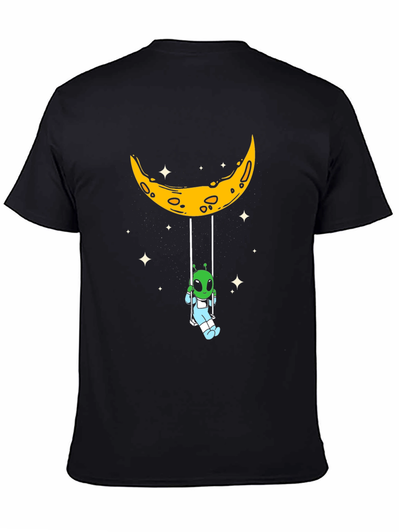 Black Alien Moon Swing Graphic Tee view 4