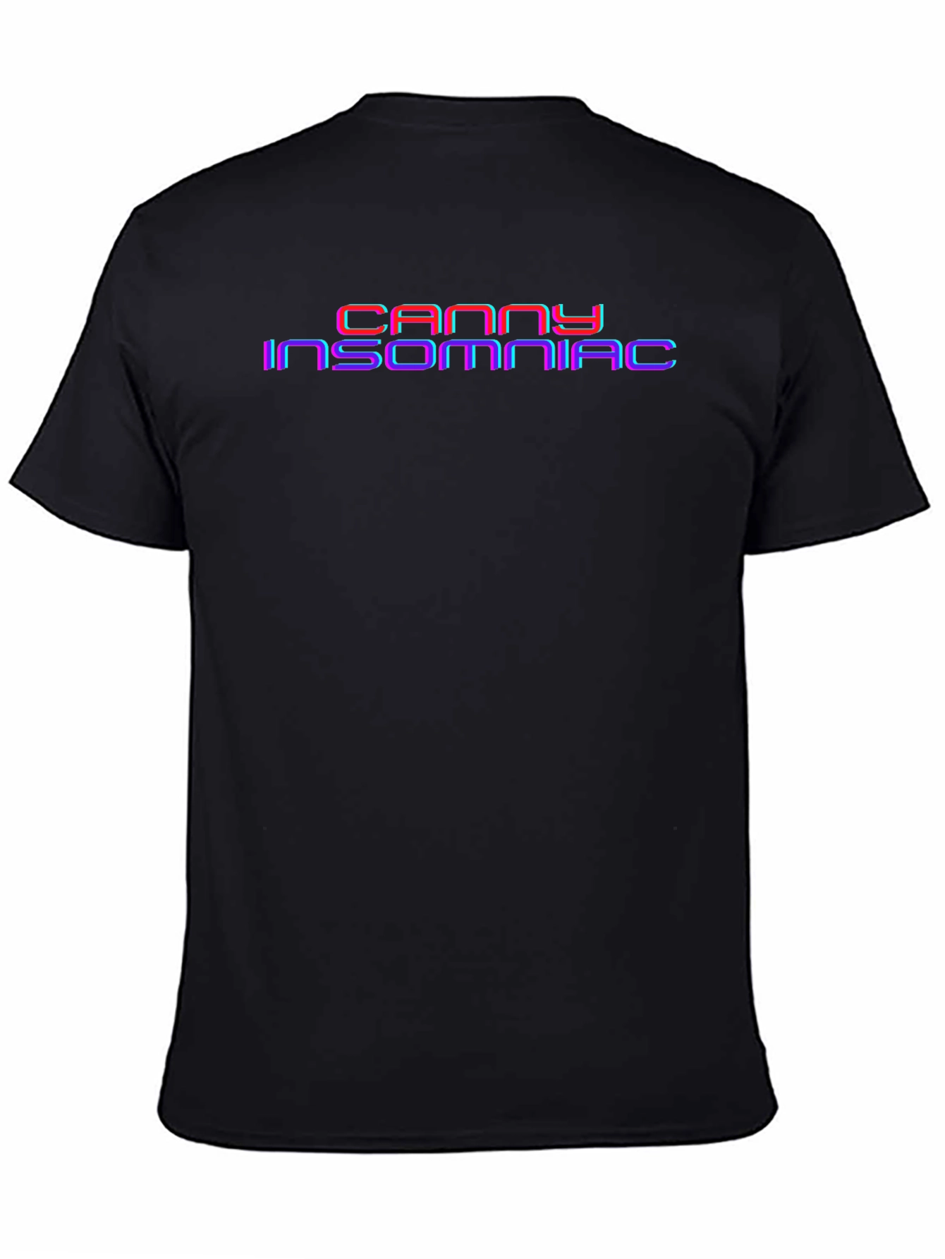 Black Canny Insomniac Graphic Tee - Black Cotton Blend Shirt view 4