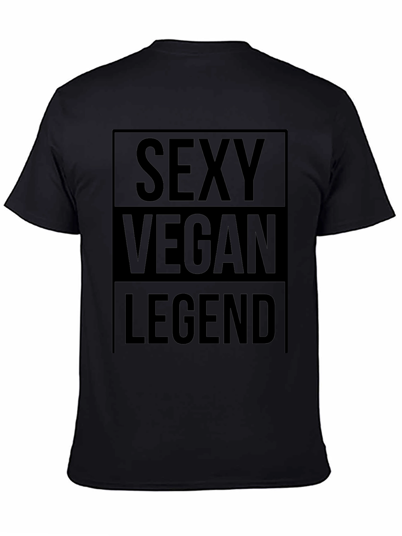 Black Sexy Vegan Legend Graphic Tee - Unisex view 4