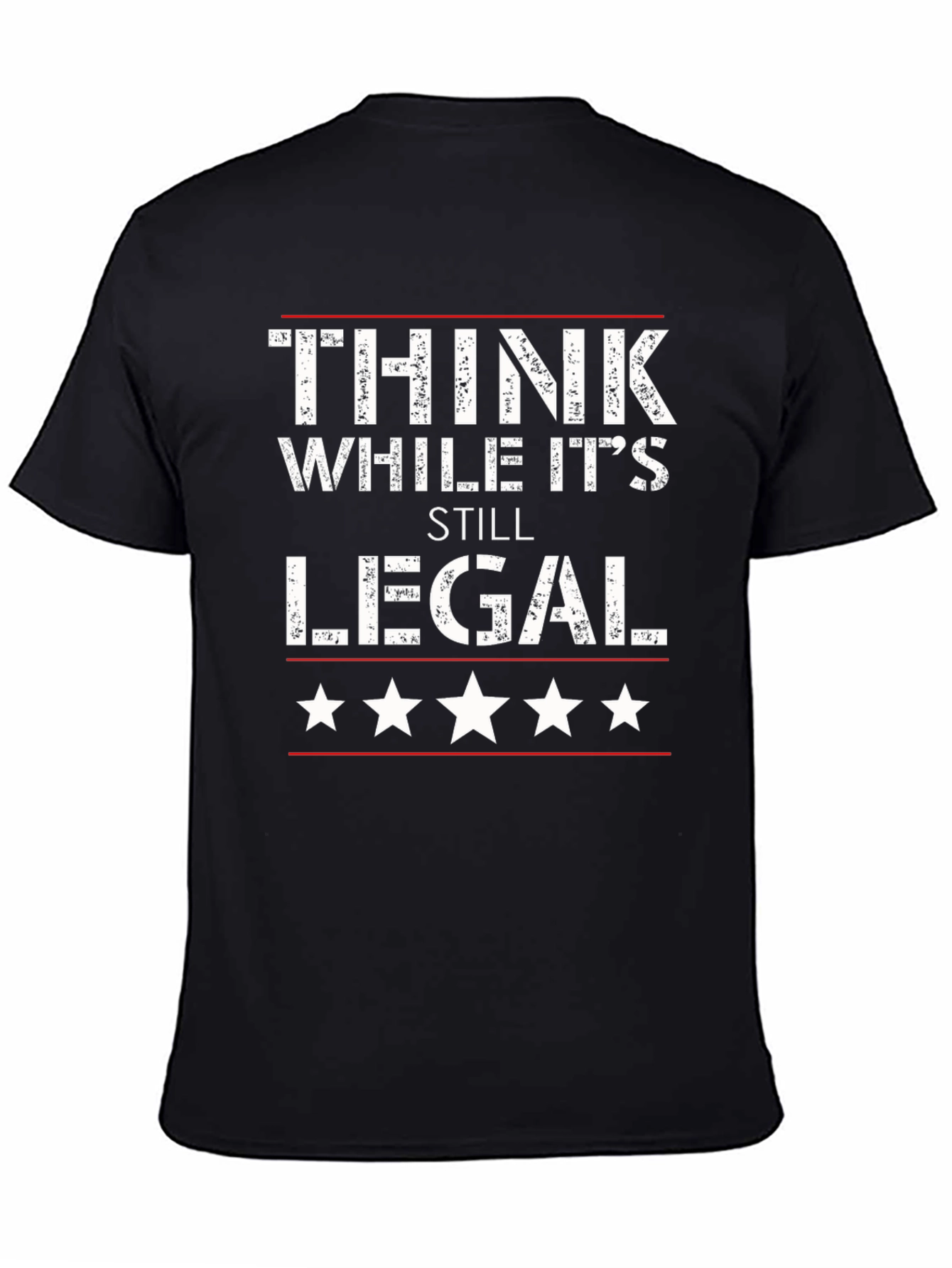 Black Think While It's Still Legal T-Shirt view 4