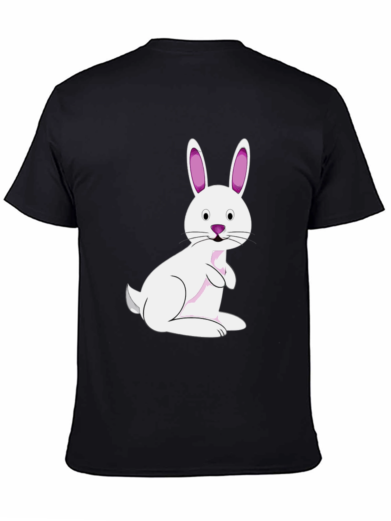 Easter Bunny Graphic Tee - Black Cotton Blend - 4