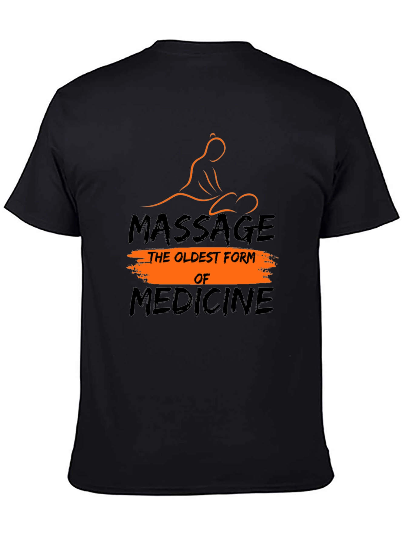 Black Massage Therapy T-Shirt: The Oldest Form of Medicine view 4