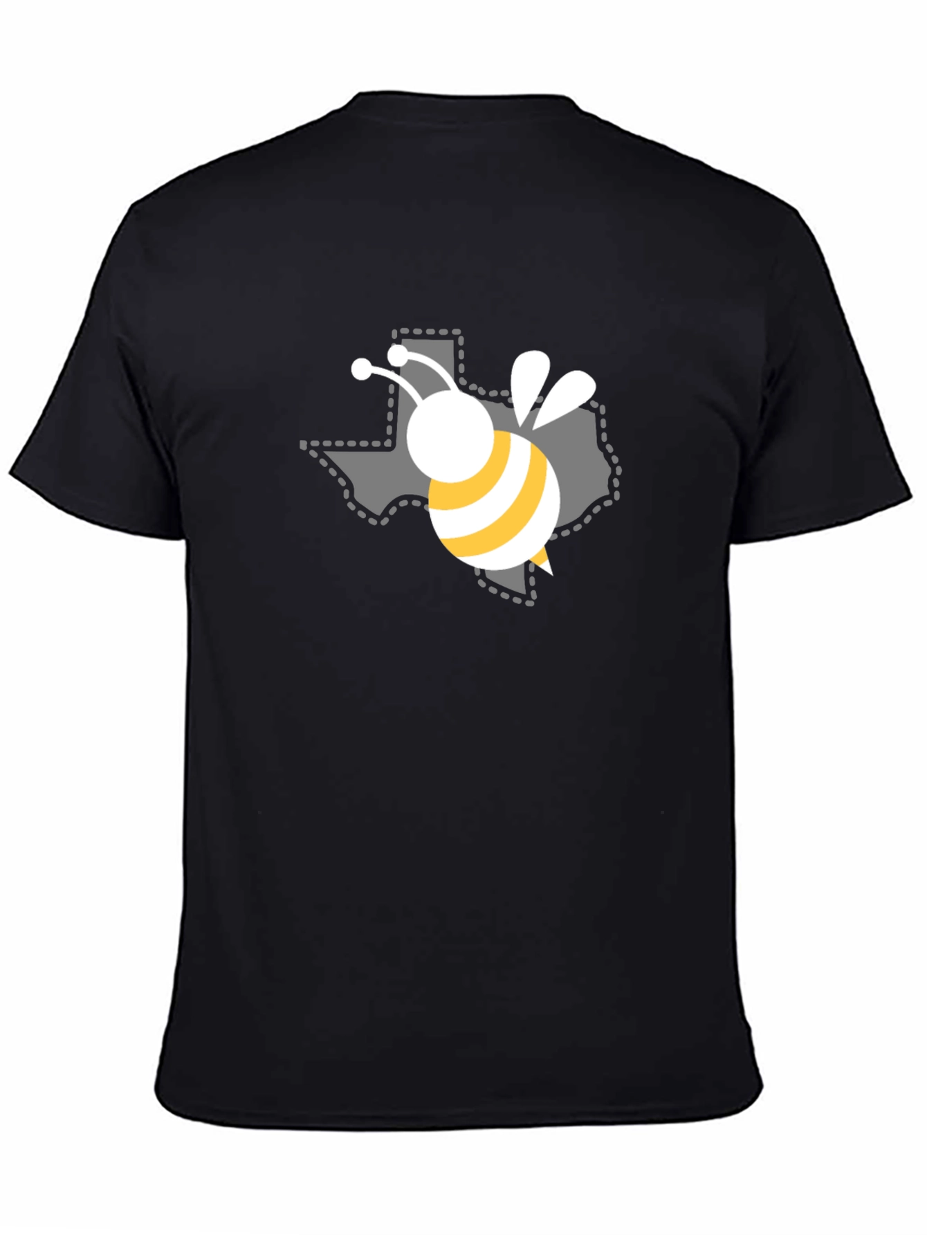 Black Texas Bee Graphic Black T-Shirt view 4
