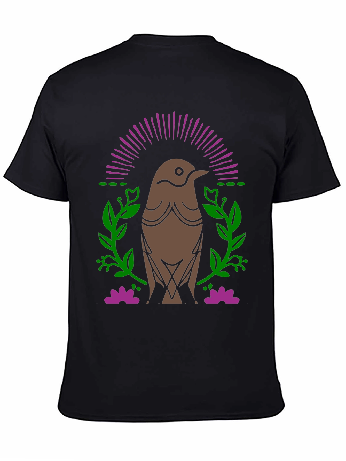 Black Bird Graphic Black T-Shirt view 4