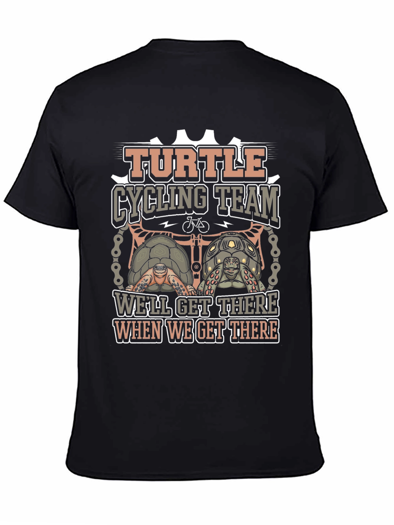 Black Turtle Cycling Team Black T-Shirt view 4