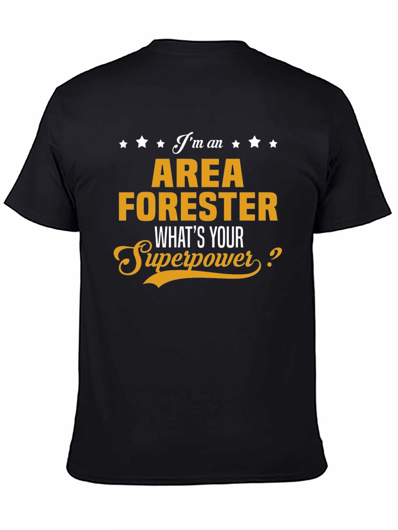 Black Area Forester Superpower T-Shirt view 4