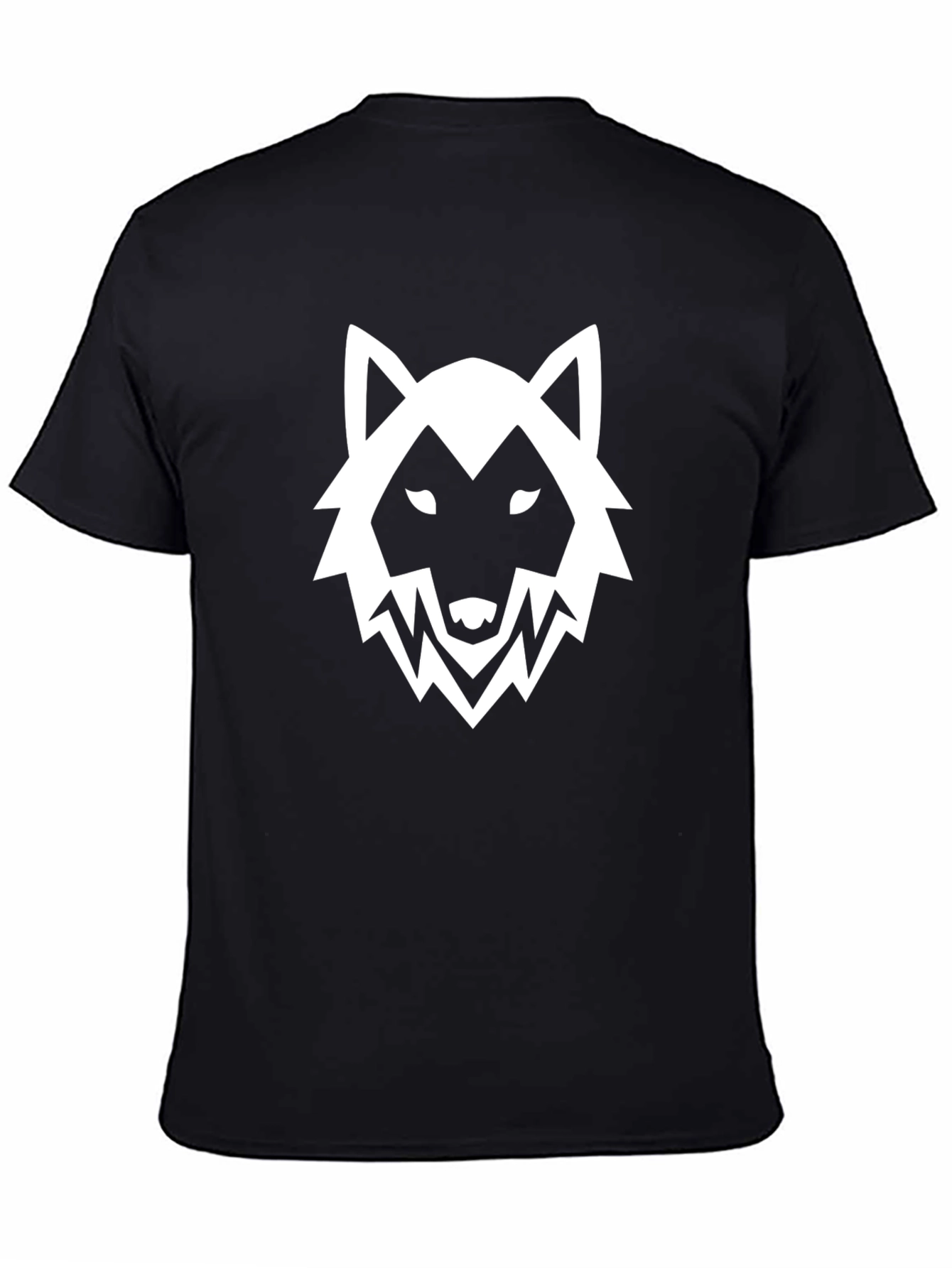 Black Wolf Graphic Black T-Shirt - Modern Style view 4