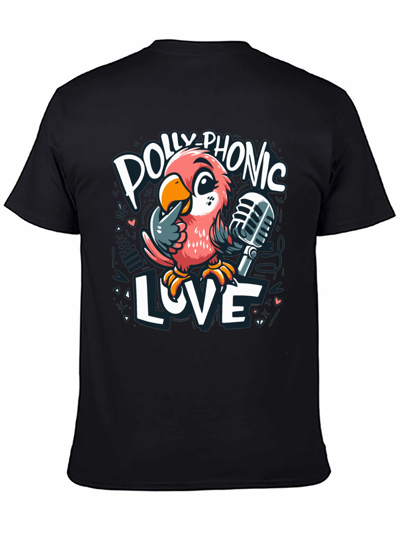 Black Polly-Phonic Love T-Shirt view 4