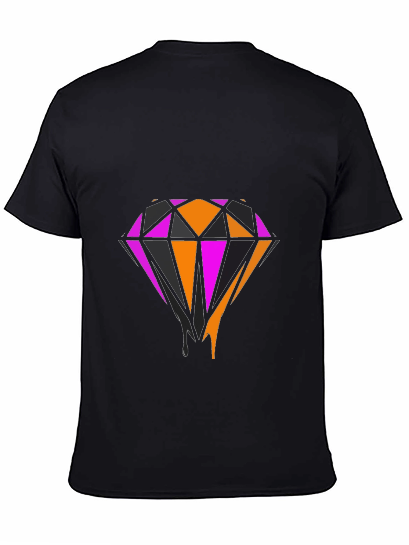 Black Bold Diamond Graphic Tee - Black view 4