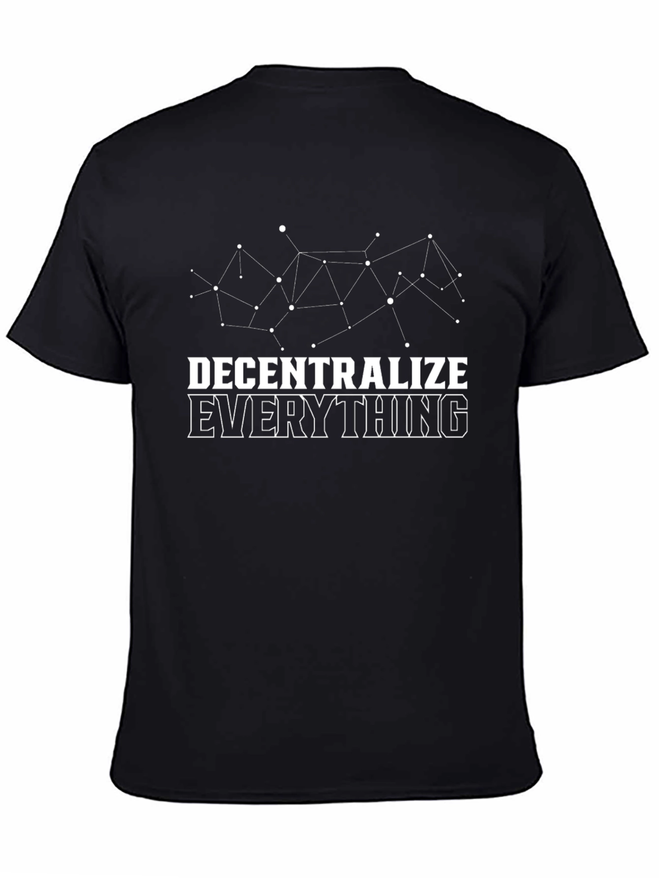 Black Decentralize Everything Black T-Shirt - Crypto Graphic Tee view 4