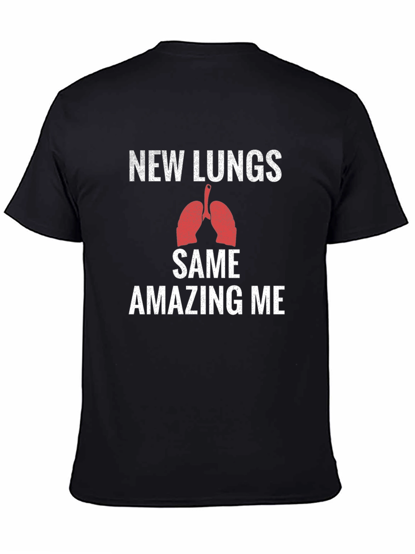 Black New Lungs Same Amazing Me Graphic T-Shirt view 4