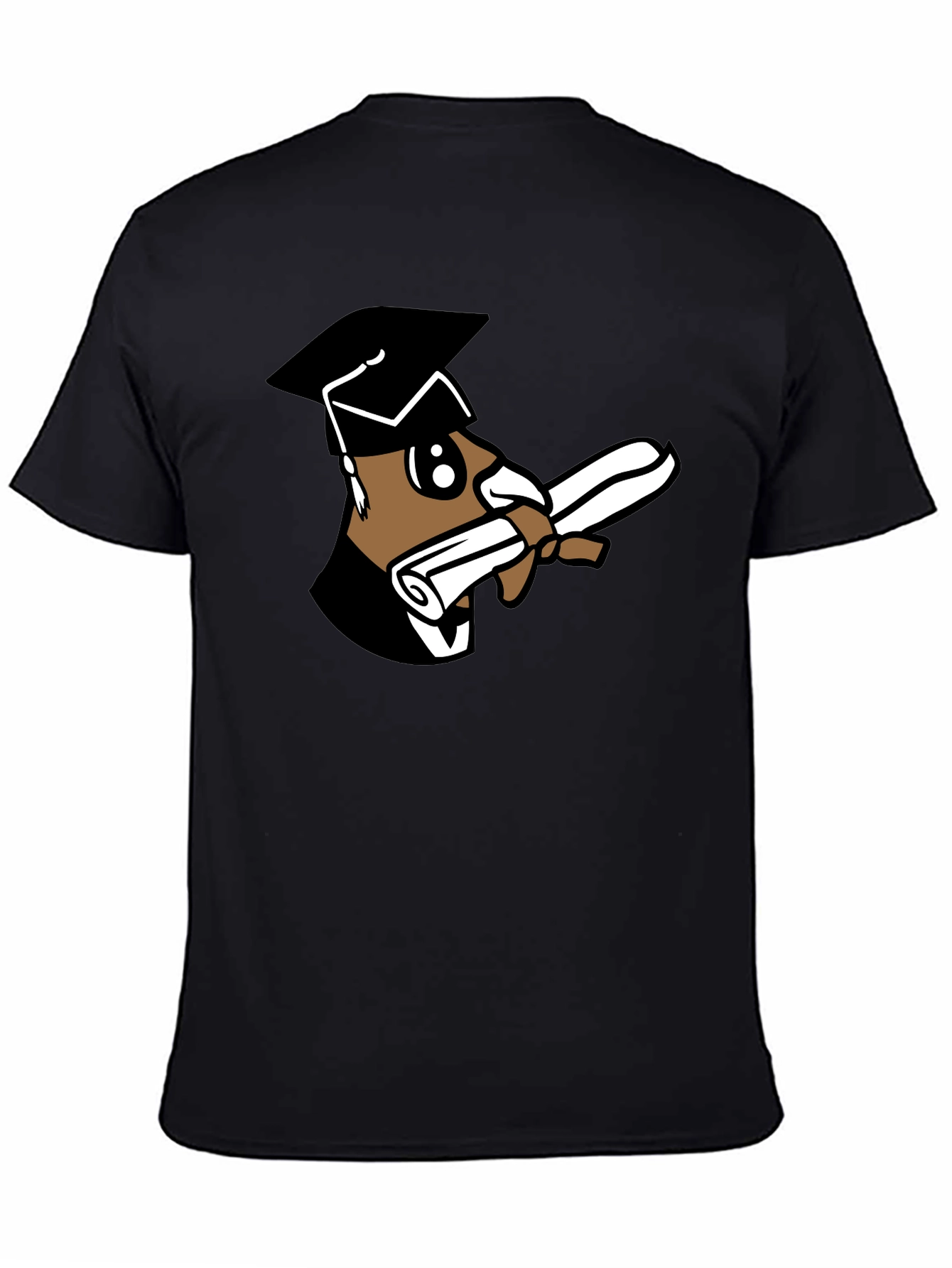Black Graduation Bear Black T-Shirt view 4