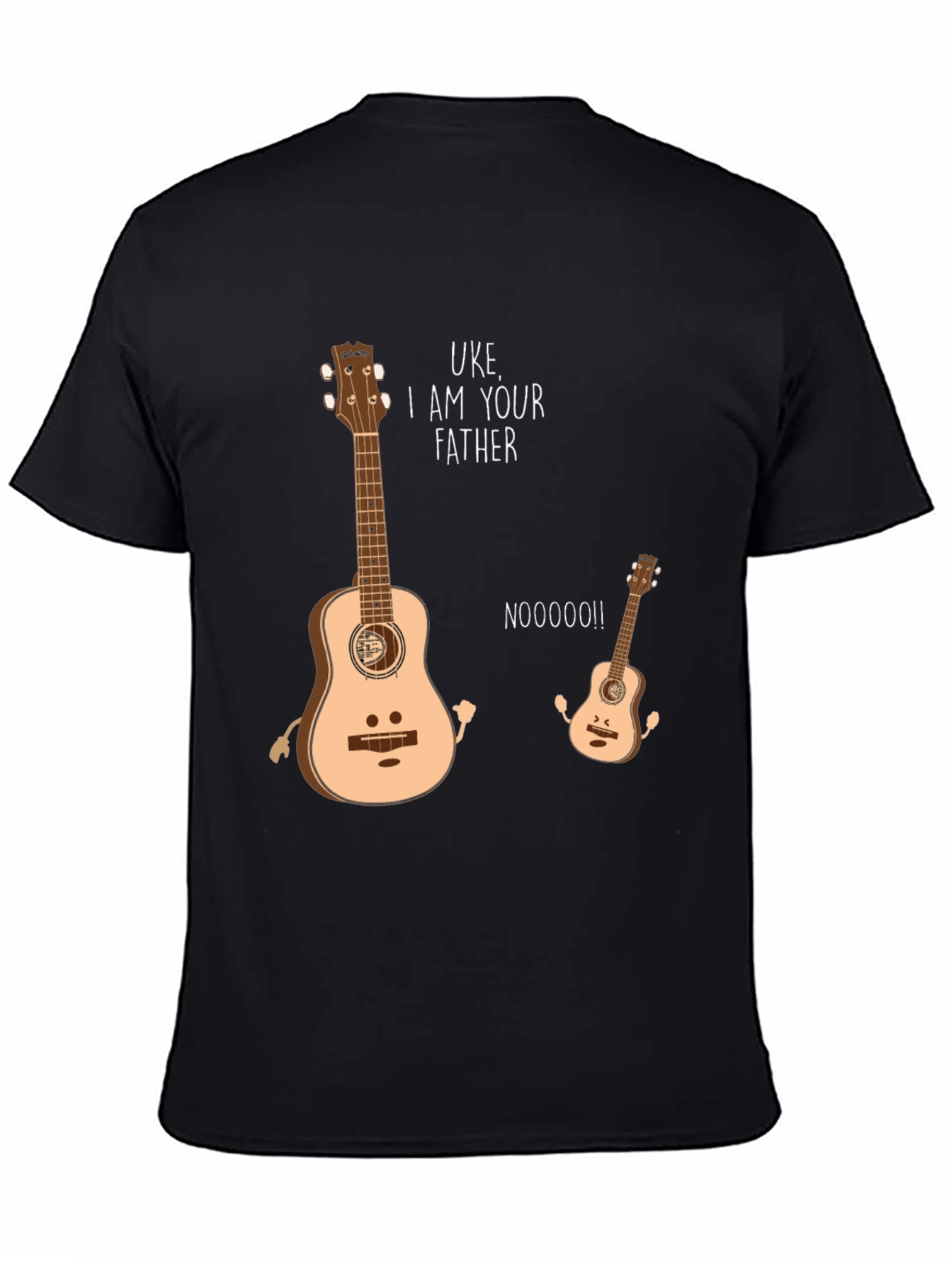 Black Uke I Am Your Father Funny Music T-Shirt view 4