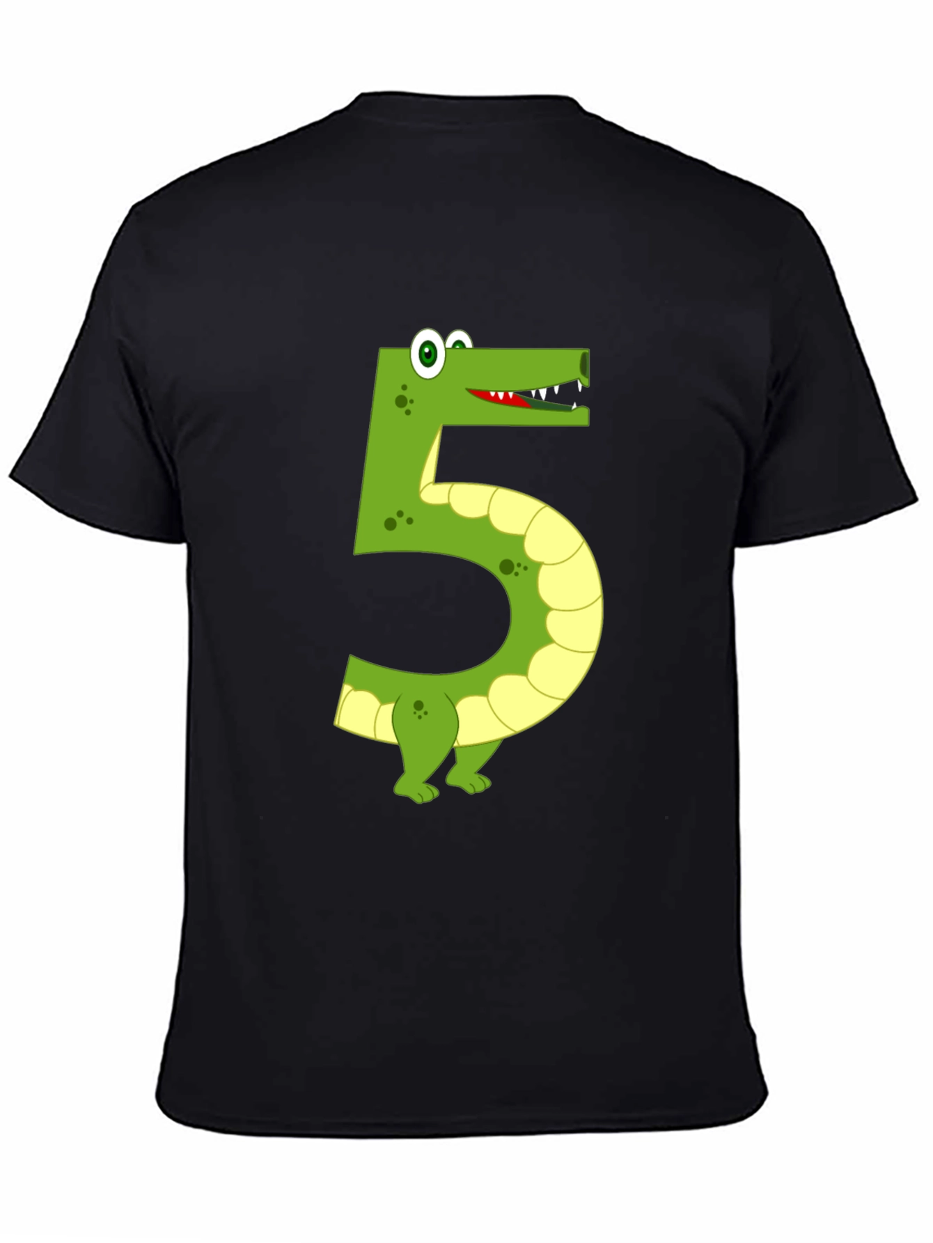 Black Fun Number 5 Alligator Tee view 4