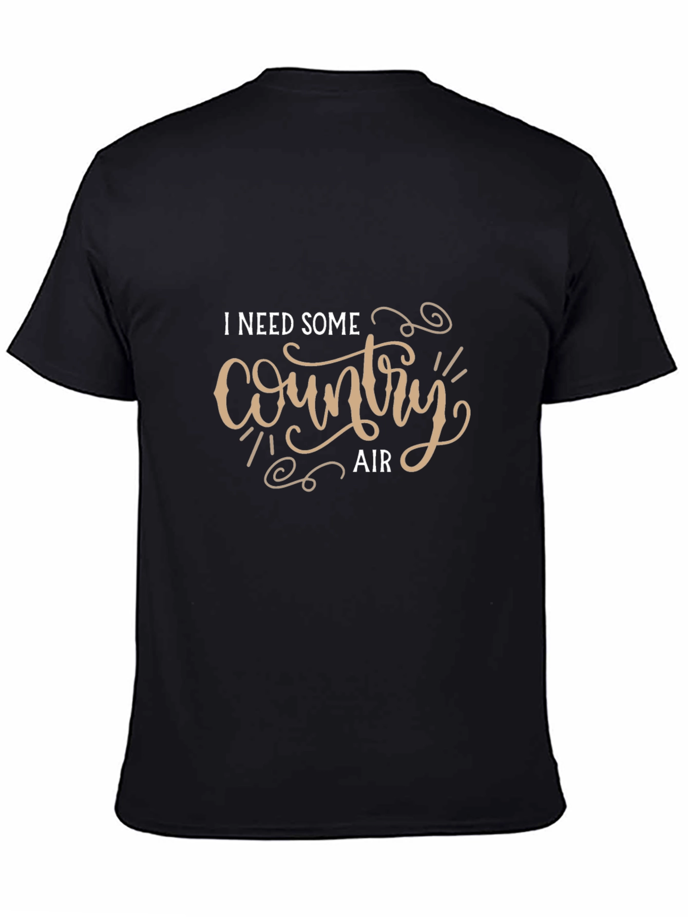 Country Air Graphic Tee - Black Cotton Comfort - 4