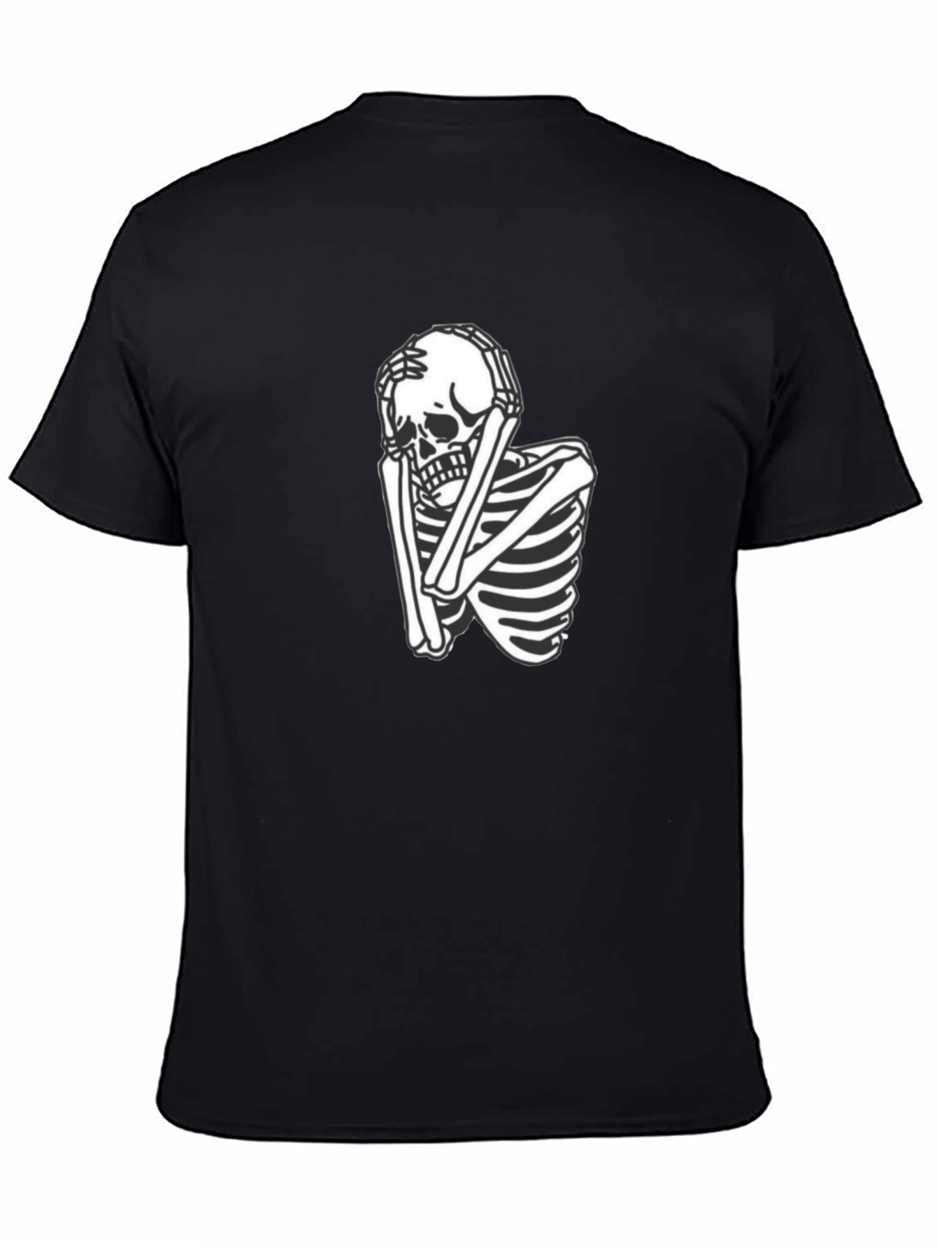 Black Skeleton Graphic Tee - Trendy Black T-Shirt view 4