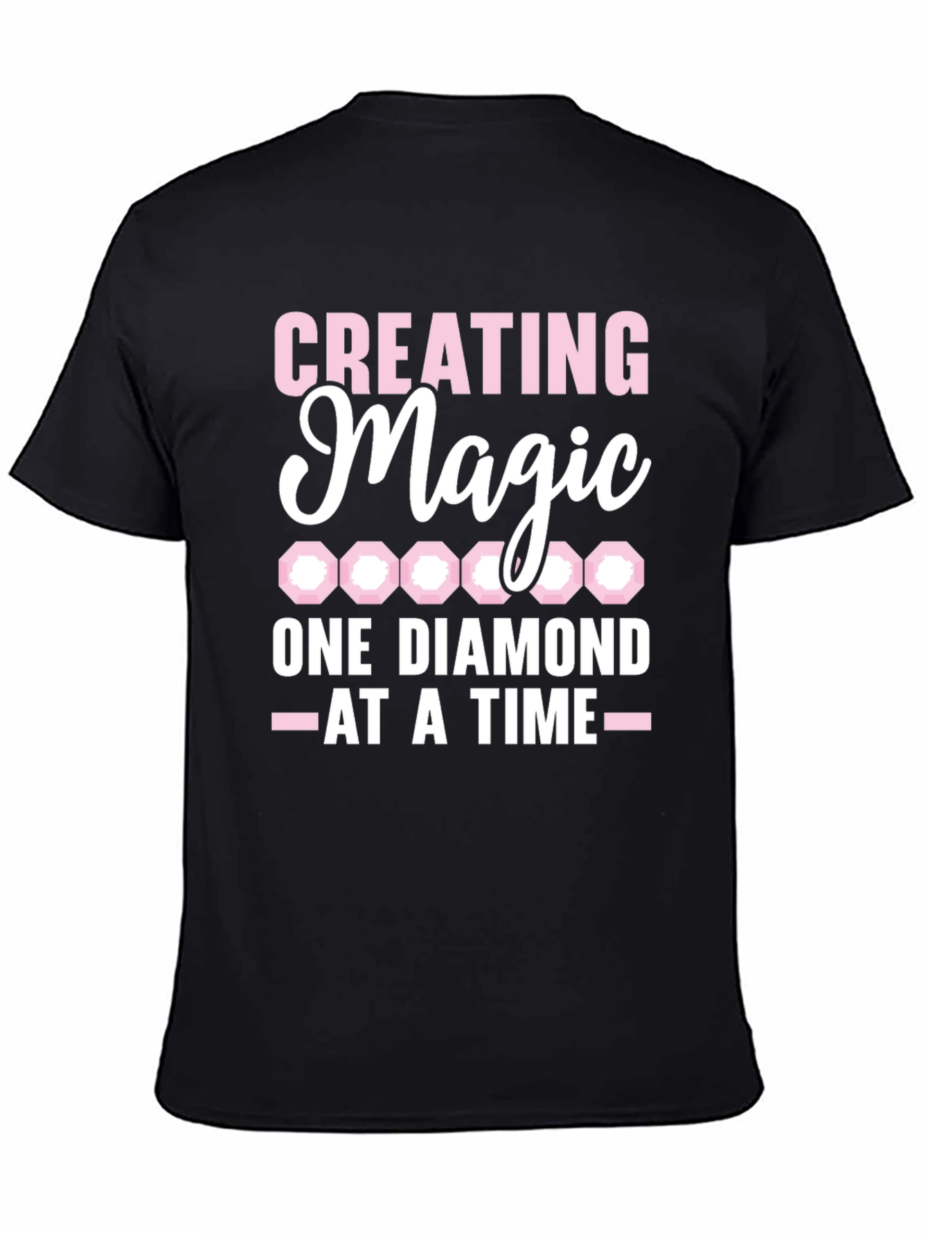 Black Creating Magic Diamond T-Shirt view 4