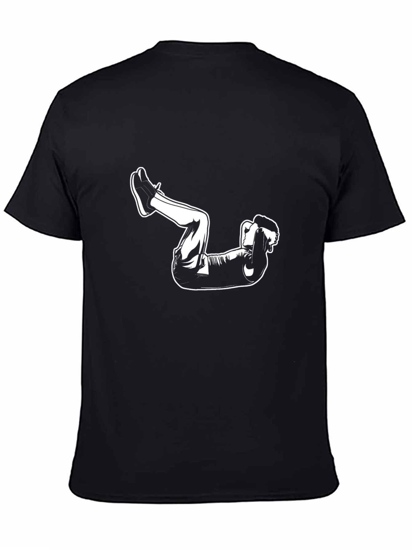 Black Fitness Graphic Tee - Black view 4