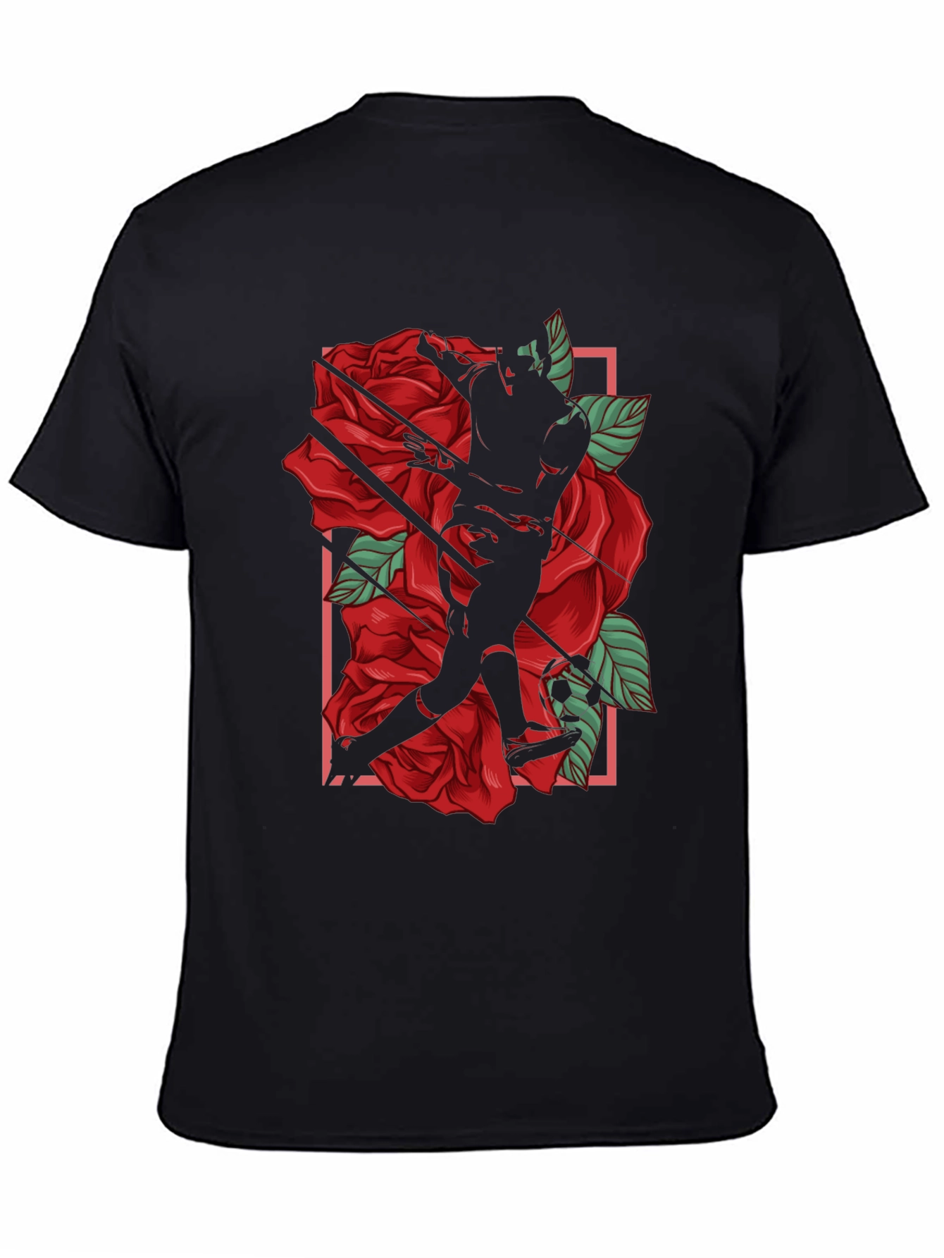 Black Rose Baseball Graphic T-Shirt view 4