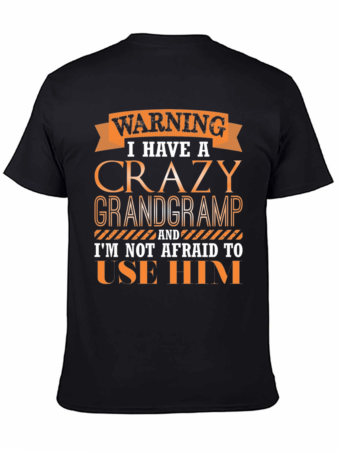 Black Crazy Grandgramp Graphic Tee view 4