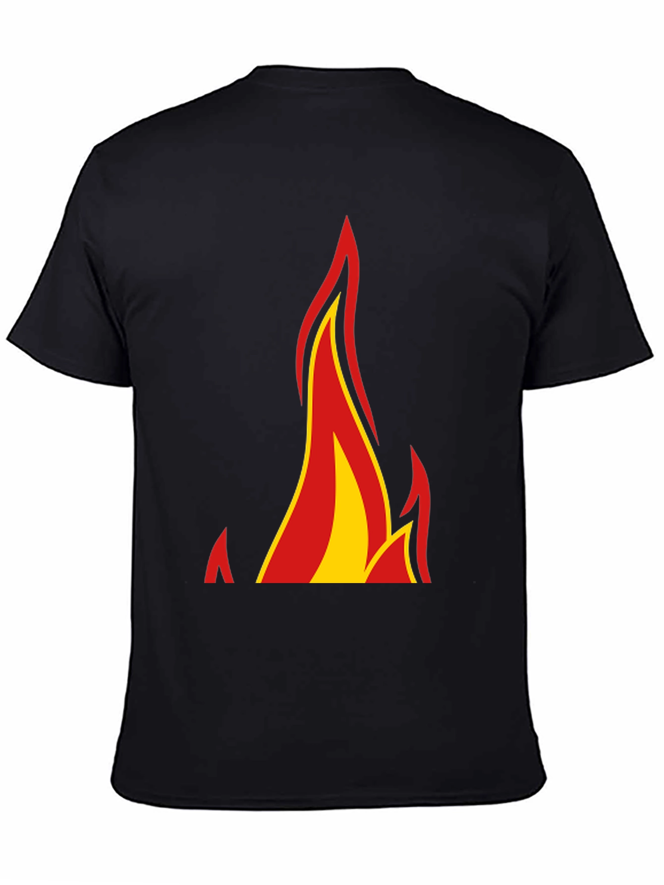 Black Flame Graphic Black T-Shirt view 4