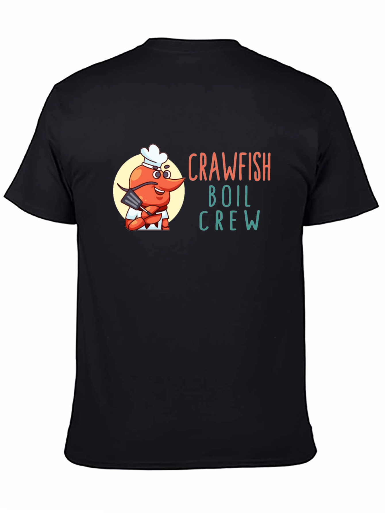 Black Crawfish Boil Crew Black T-Shirt view 4