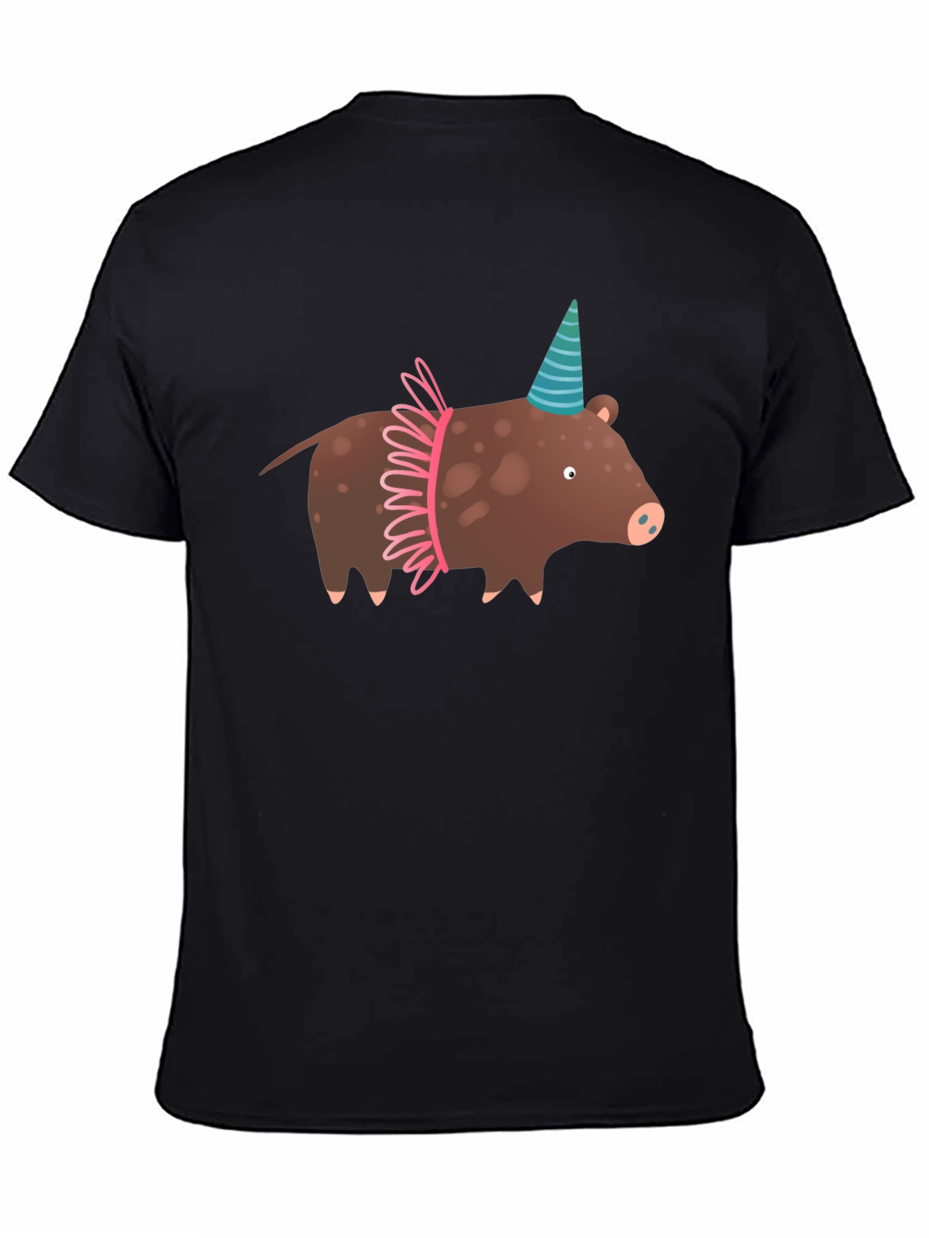 Black Party Pig T-Shirt view 4