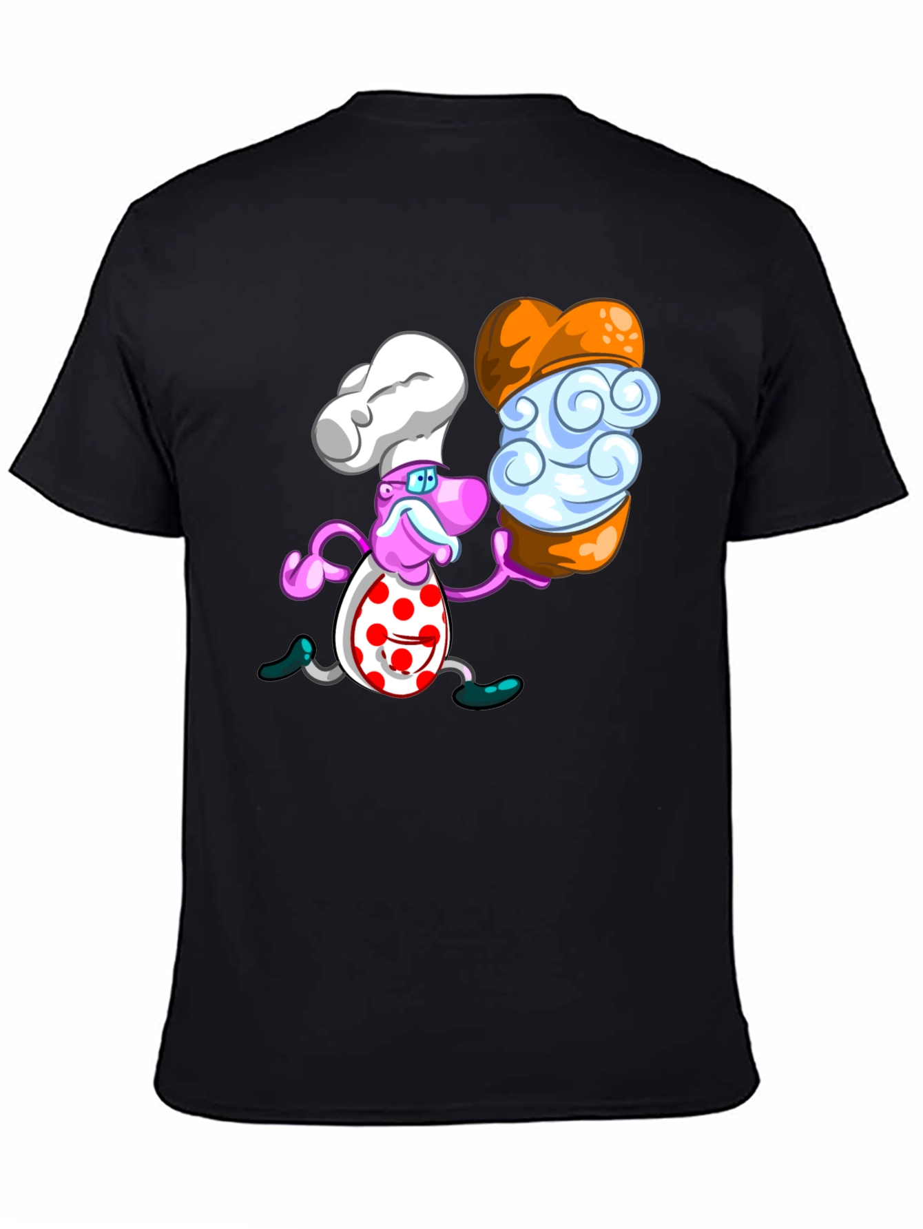 Black Chef Dessert T-Shirt - Unique Graphic Tee view 4