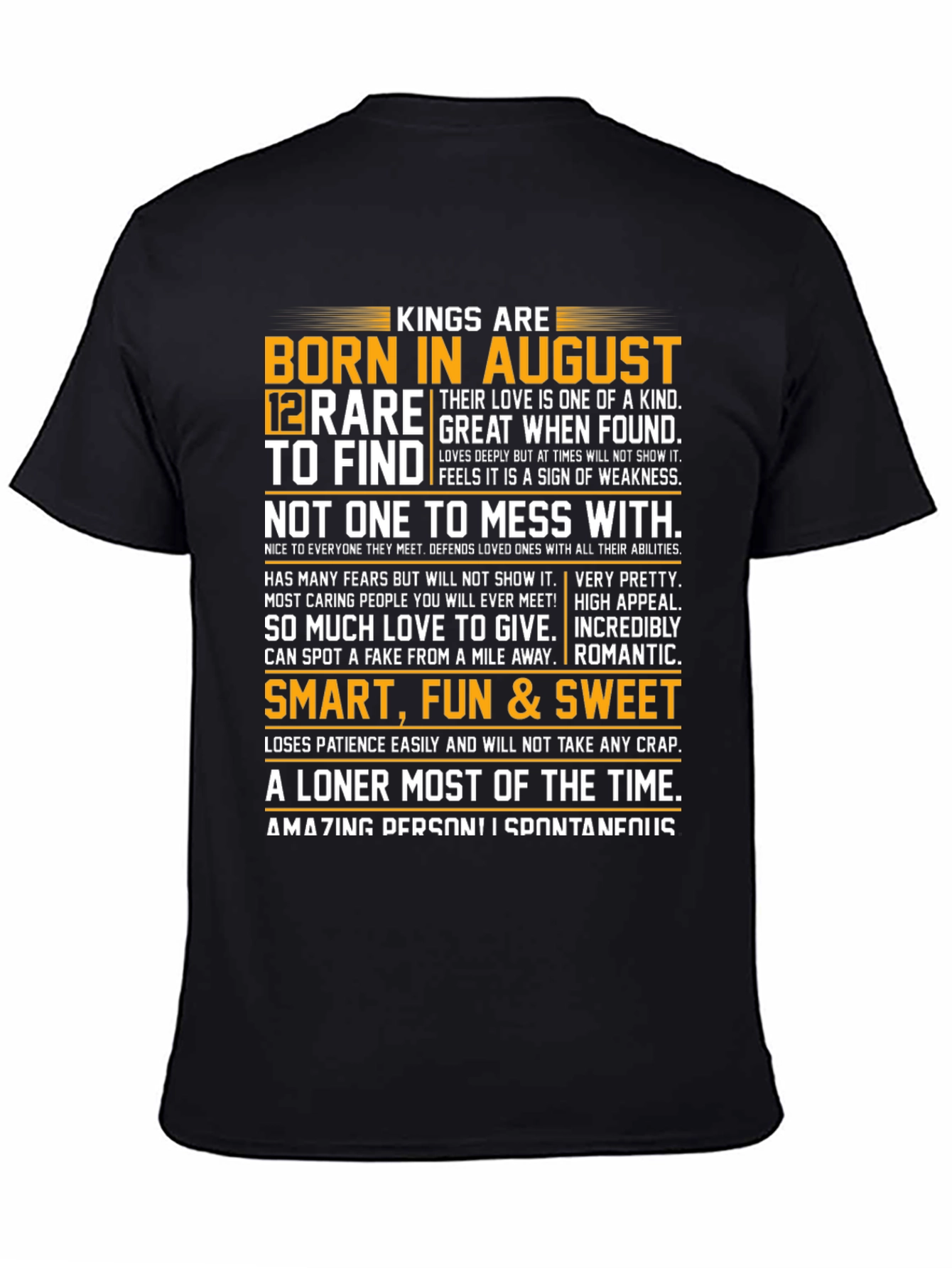 Kings Born in August Graphic Tee - 4