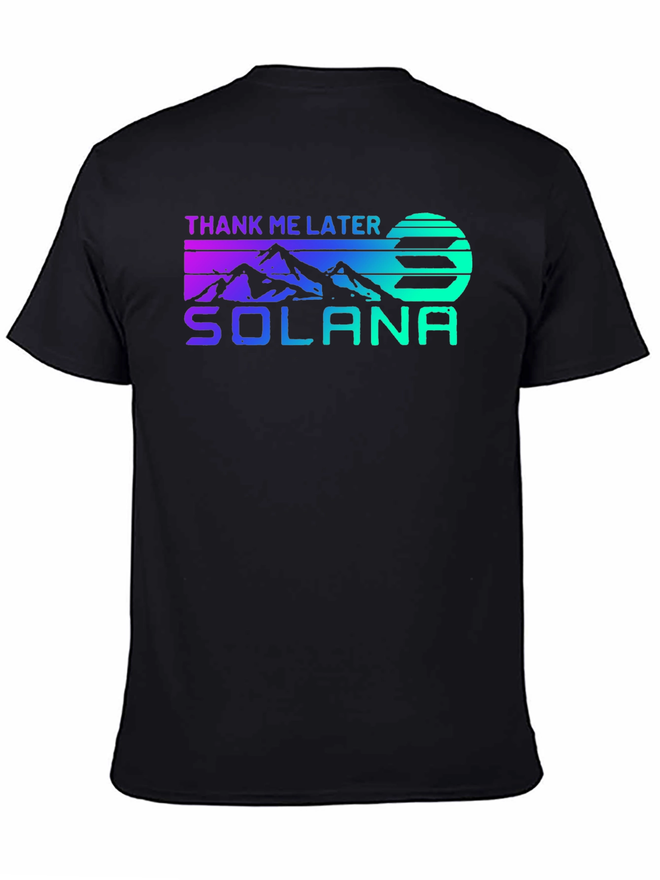 Black Solana Crypto Thank Me Later Graphic T-Shirt view 4