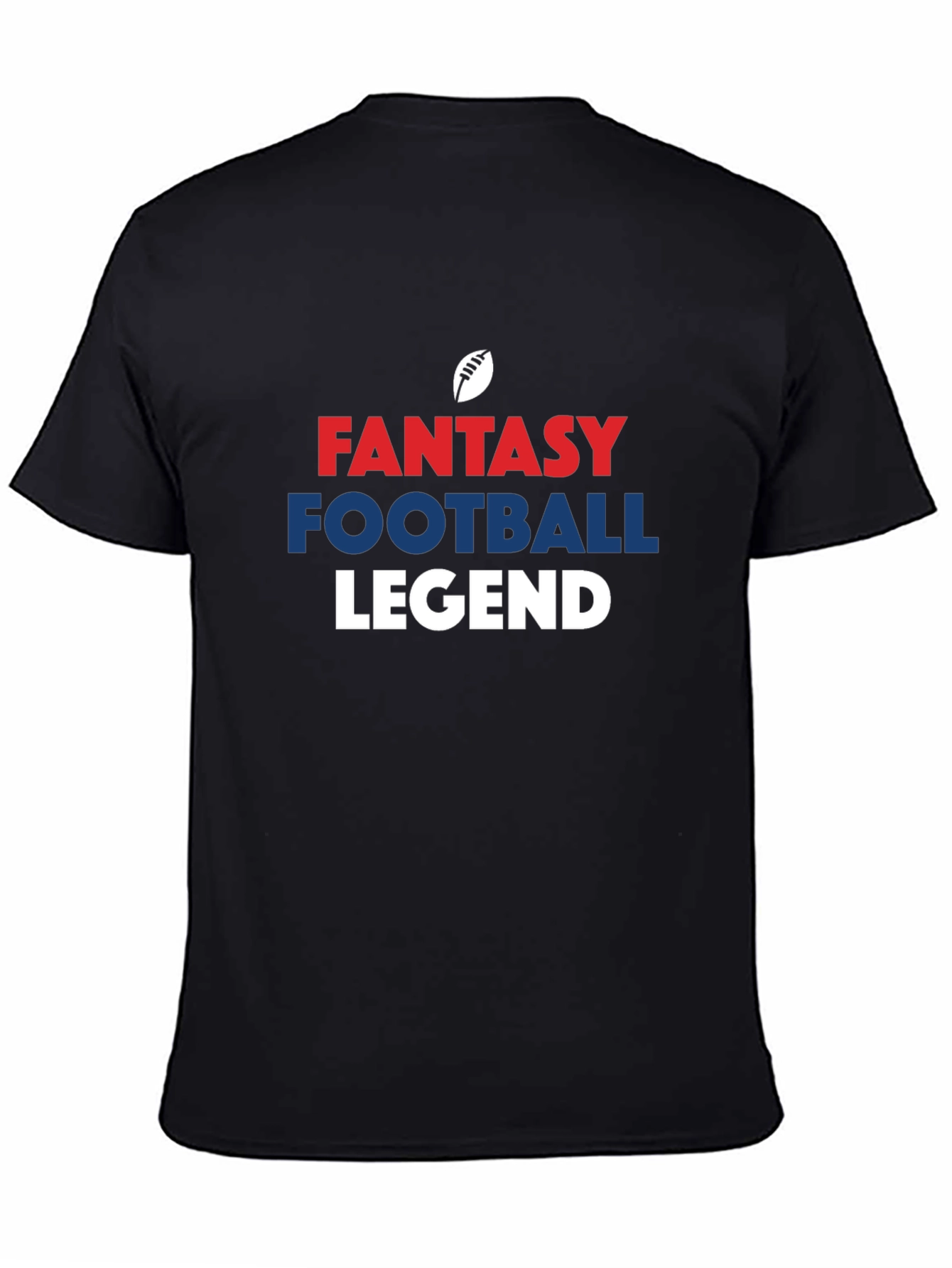 Black Fantasy Football Legend T-Shirt view 4