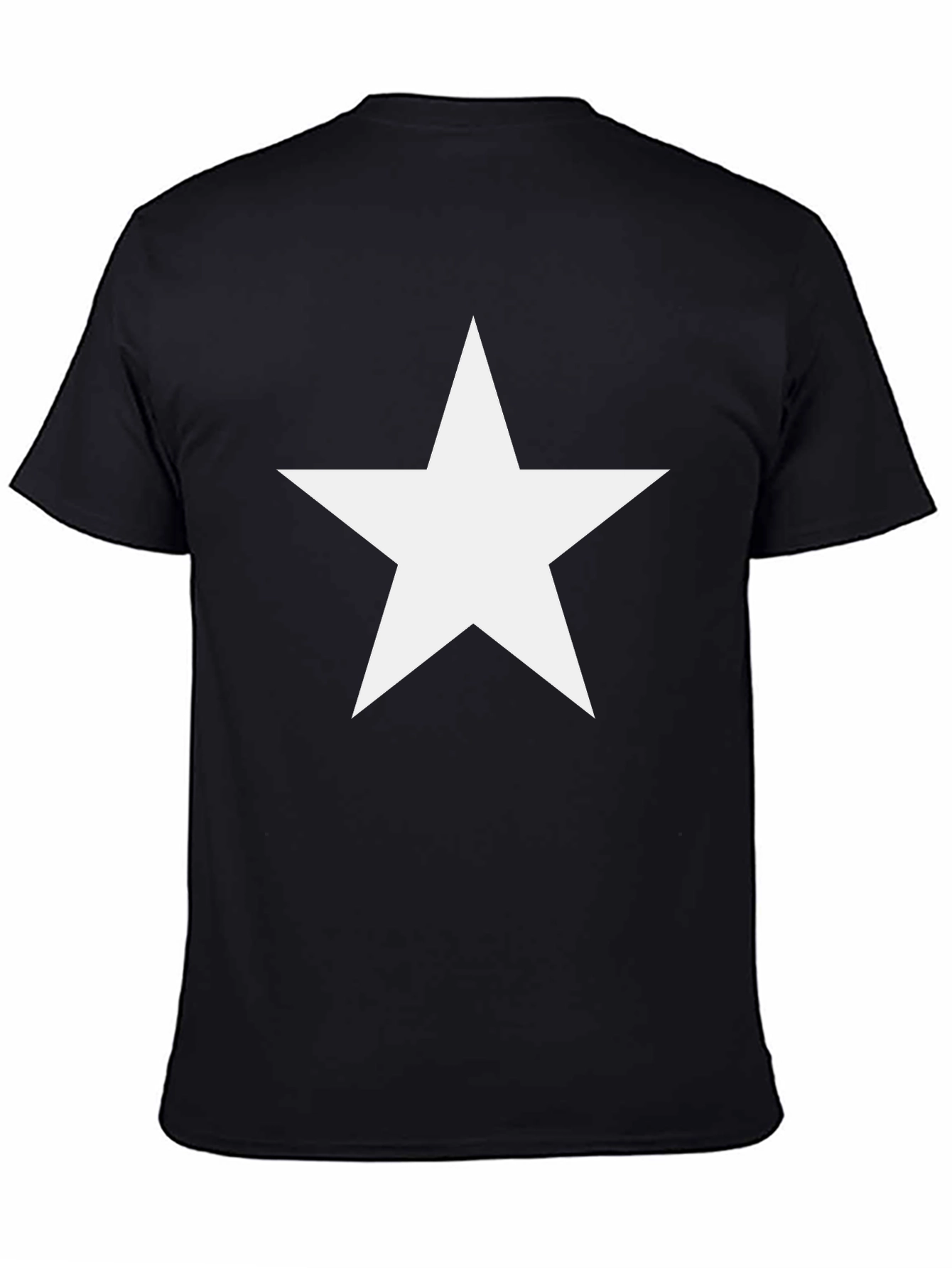 Black Bold Star Graphic Black T-Shirt view 4