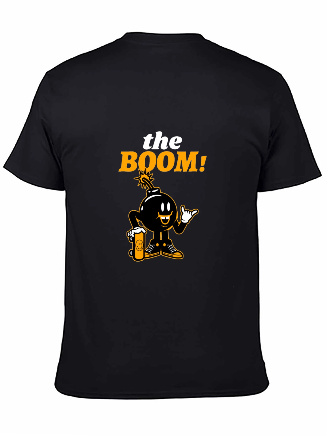 Black The Boom! Graphic Print Black T-Shirt view 4