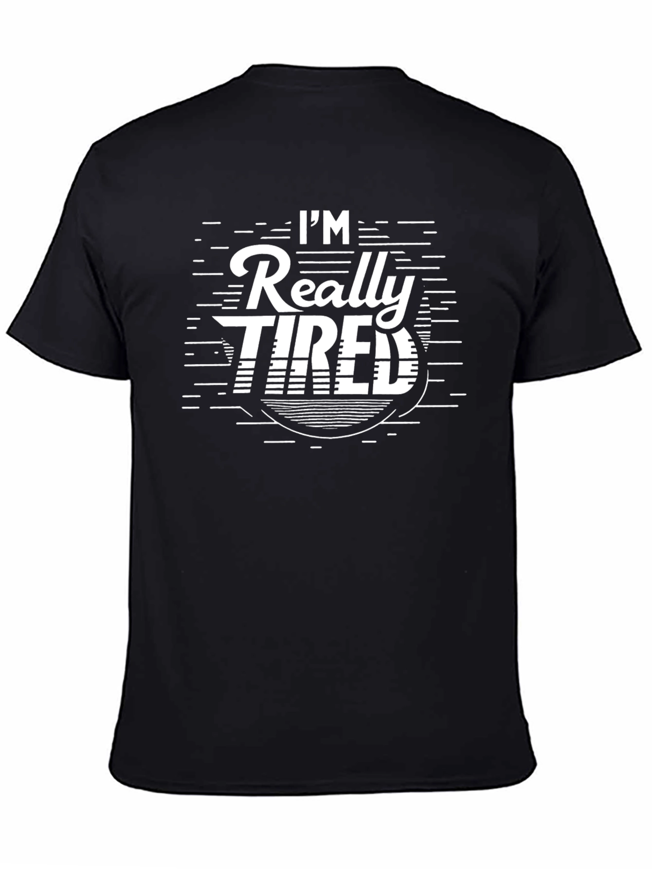 Black I'm Really Tired Graphic T-Shirt - Black view 4