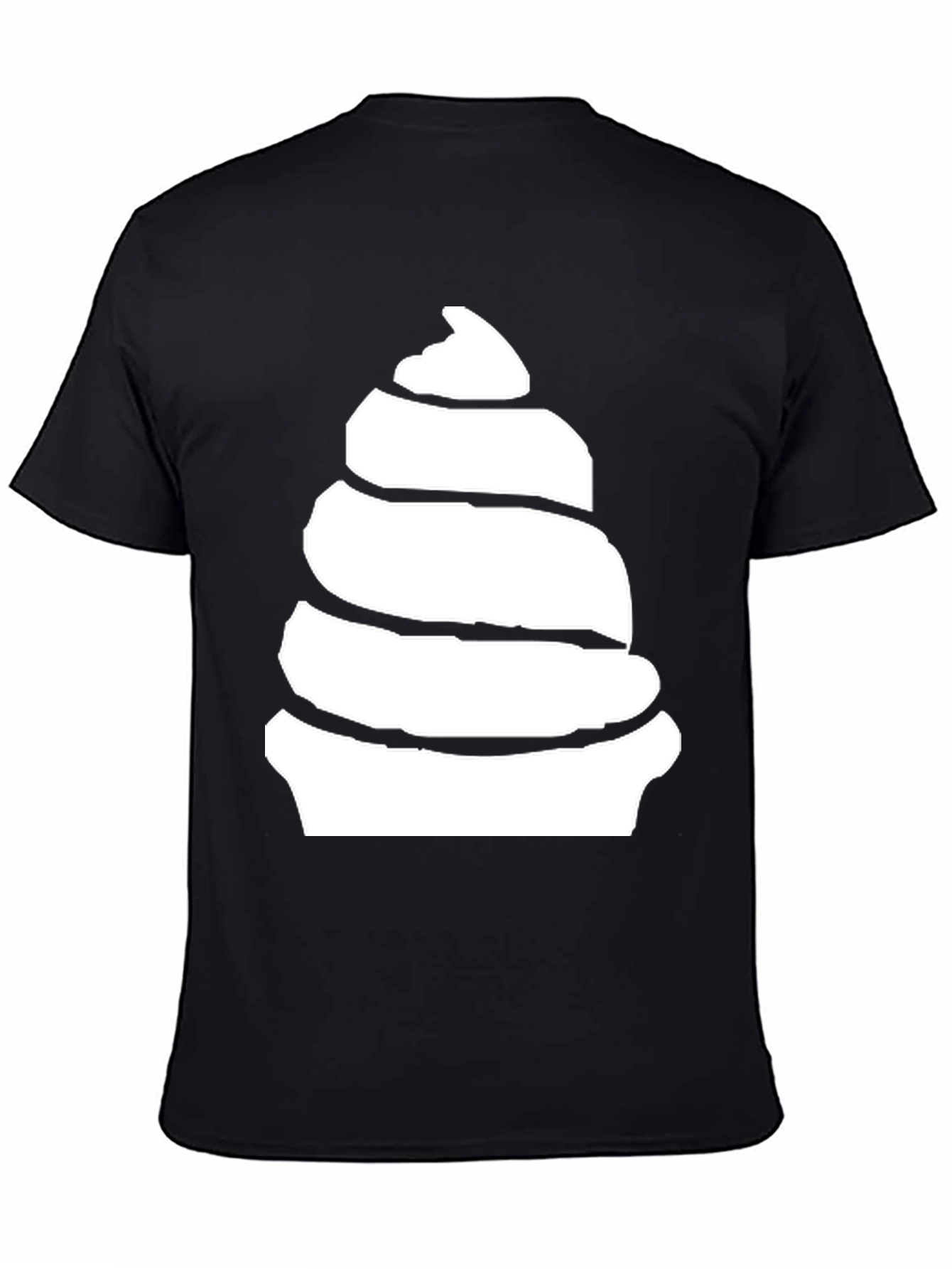 Black Swirl Ice Cream Graphic Tee - Soft Cotton Blend view 4