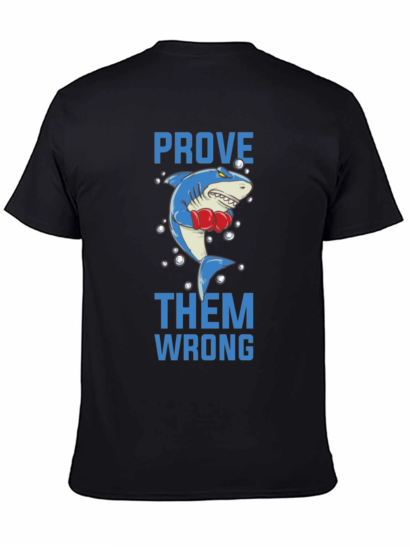 Black Prove Them Wrong Boxing Shark Graphic Tee view 4