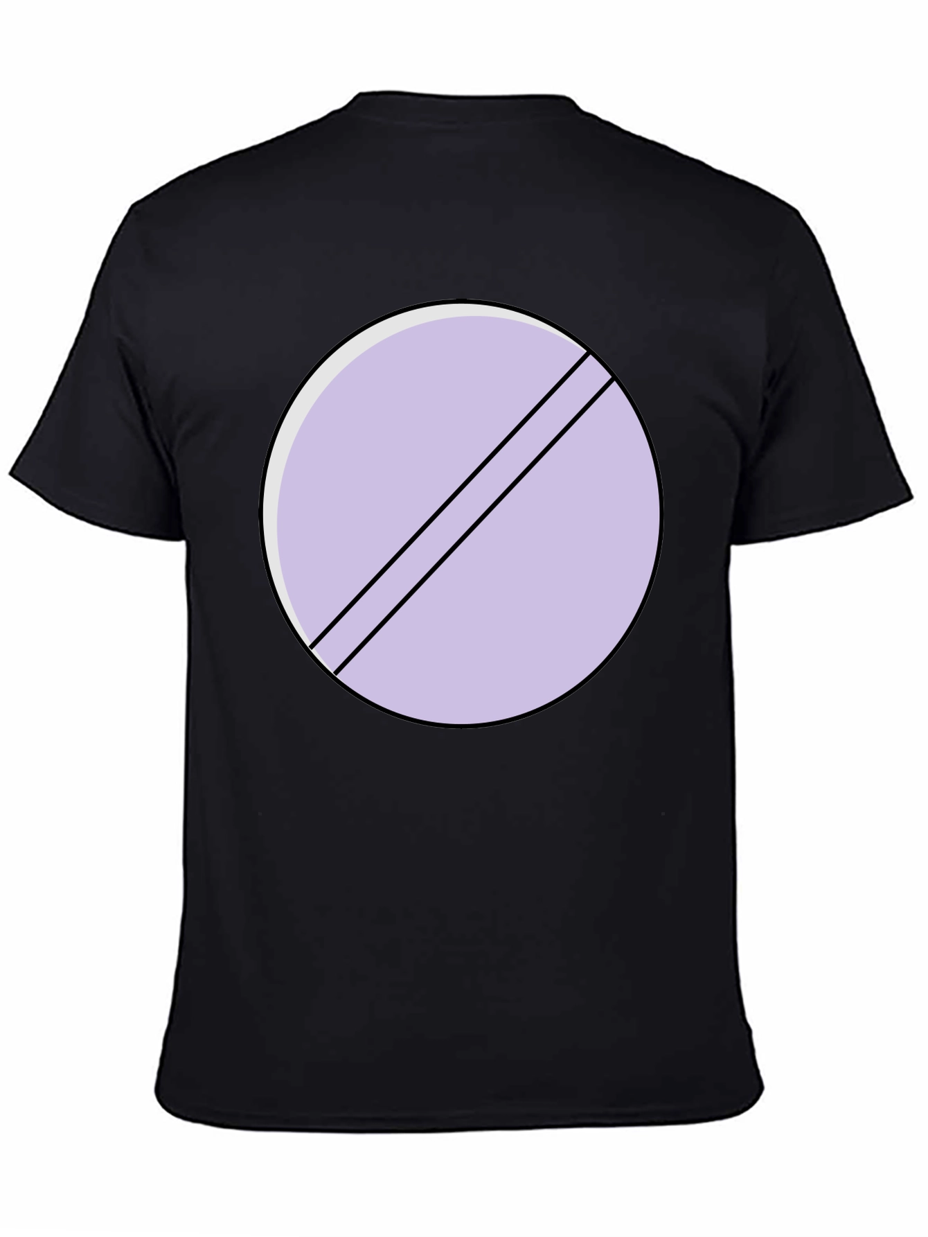 Black Modern Graphic Tee - Abstract Design Black Shirt view 4