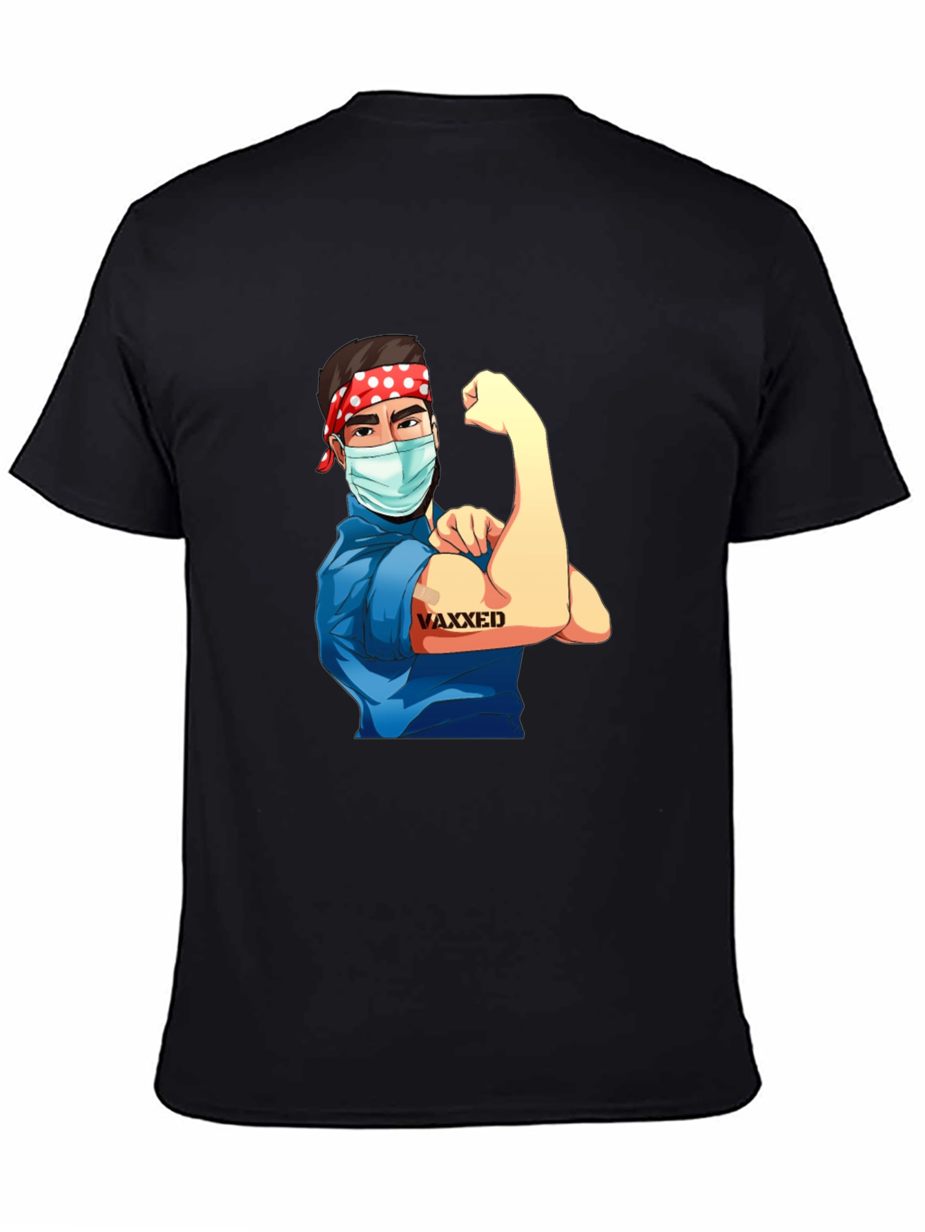 Black Vaxxed Rosie the Riveter T-Shirt view 4