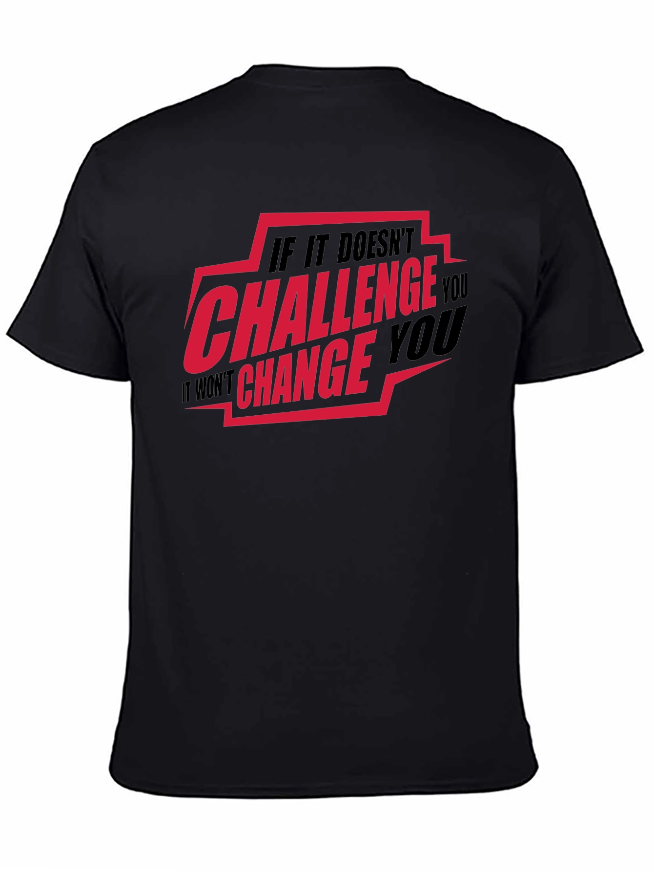 Black Challenge You Graphic T-Shirt view 4