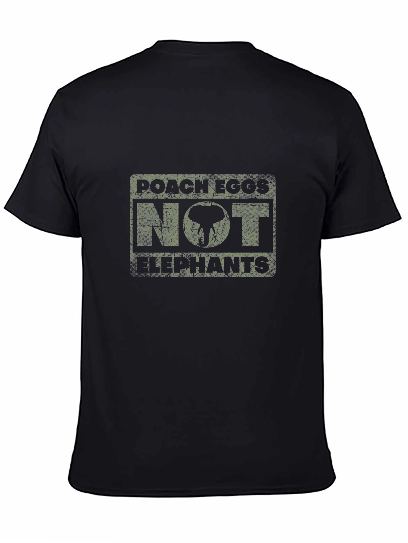 Black Poach Eggs NOT Elephants Graphic Tee view 4