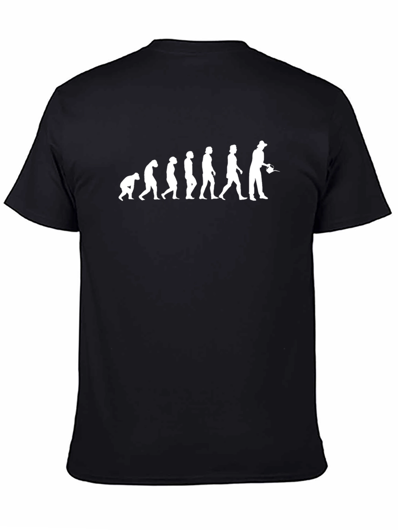 Black Evolution of Angler Funny Fishing T-Shirt view 4