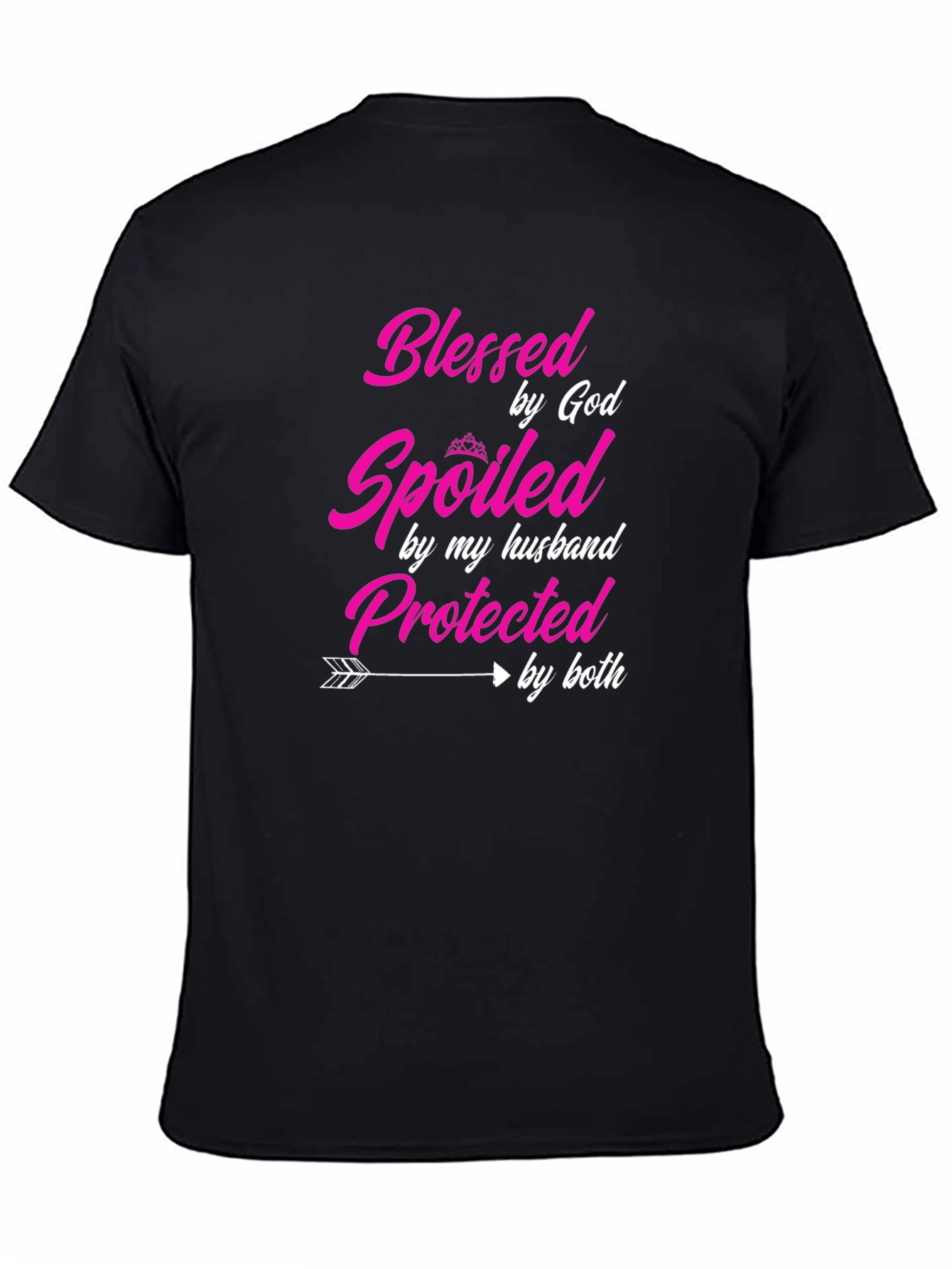 Black Blessed Spoiled Protected T-Shirt view 4