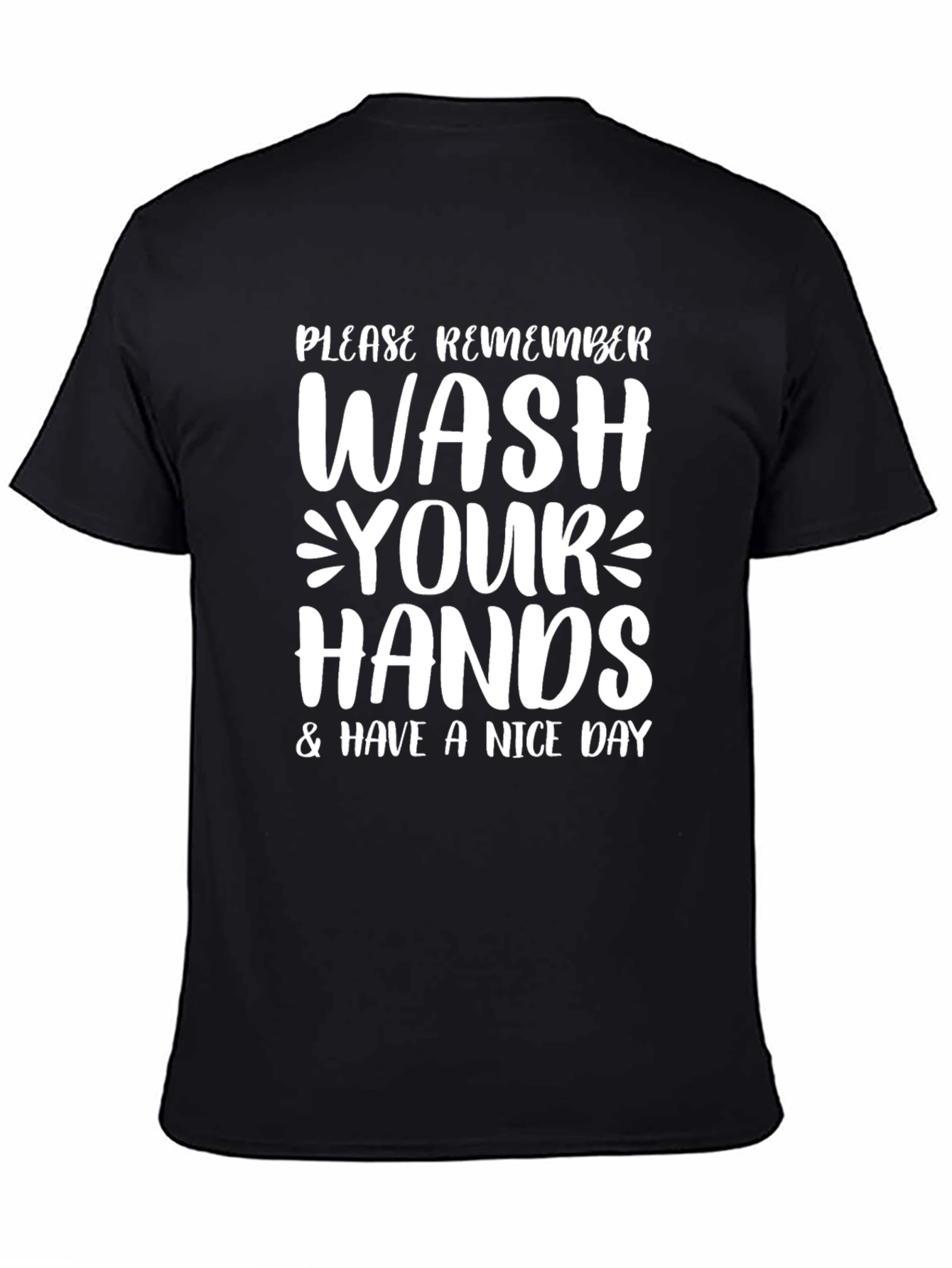 Black Wash Your Hands Black T-Shirt view 4