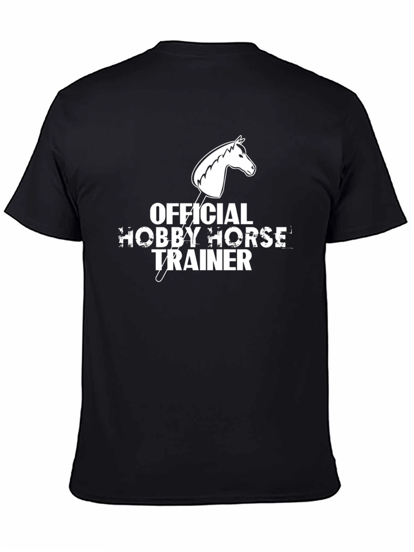 Black Hobby Horse Trainer T-Shirt - Novelty Tee view 4