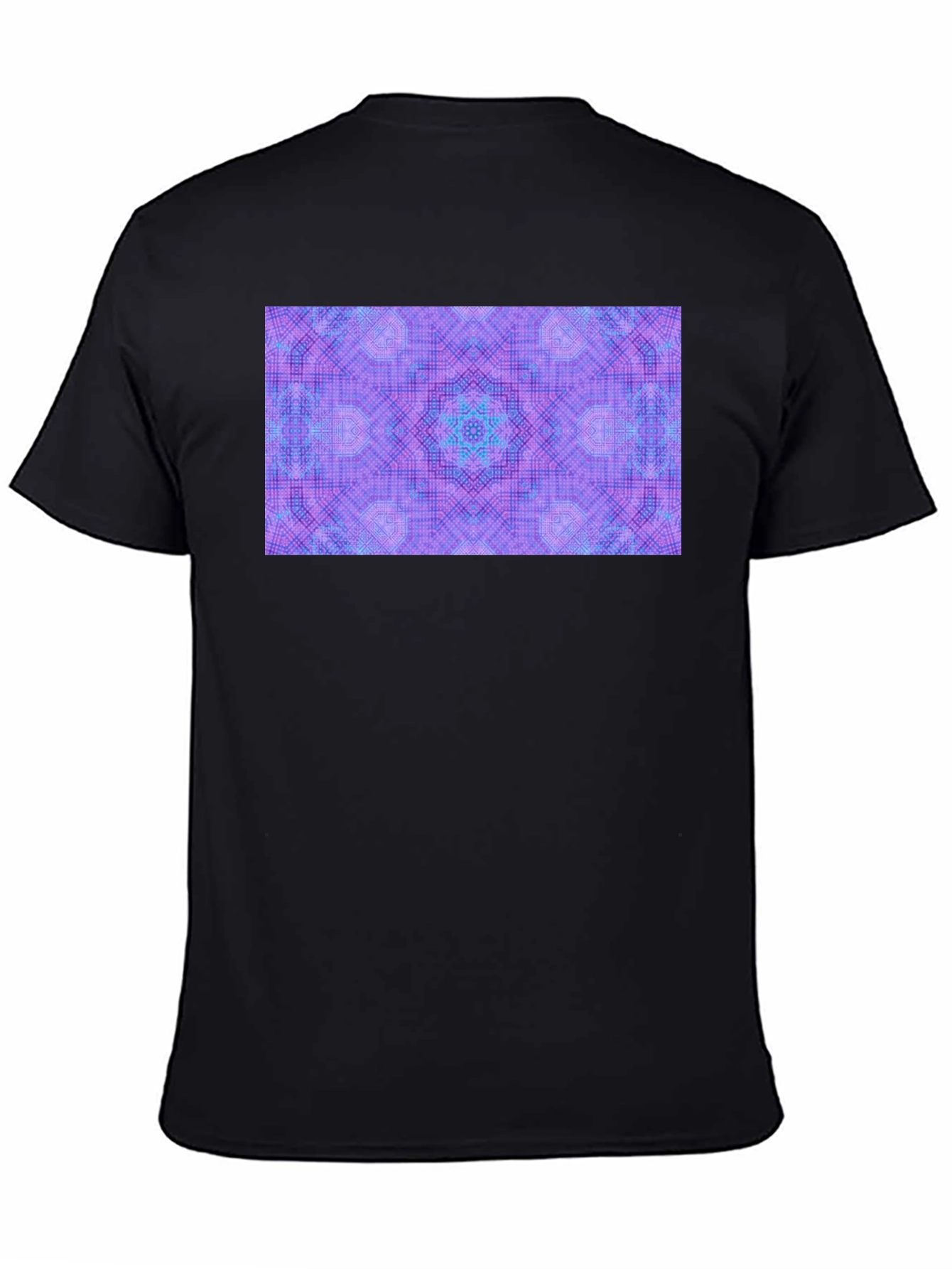 Black Kaleidoscope Pattern T-Shirt - Unisex view 4