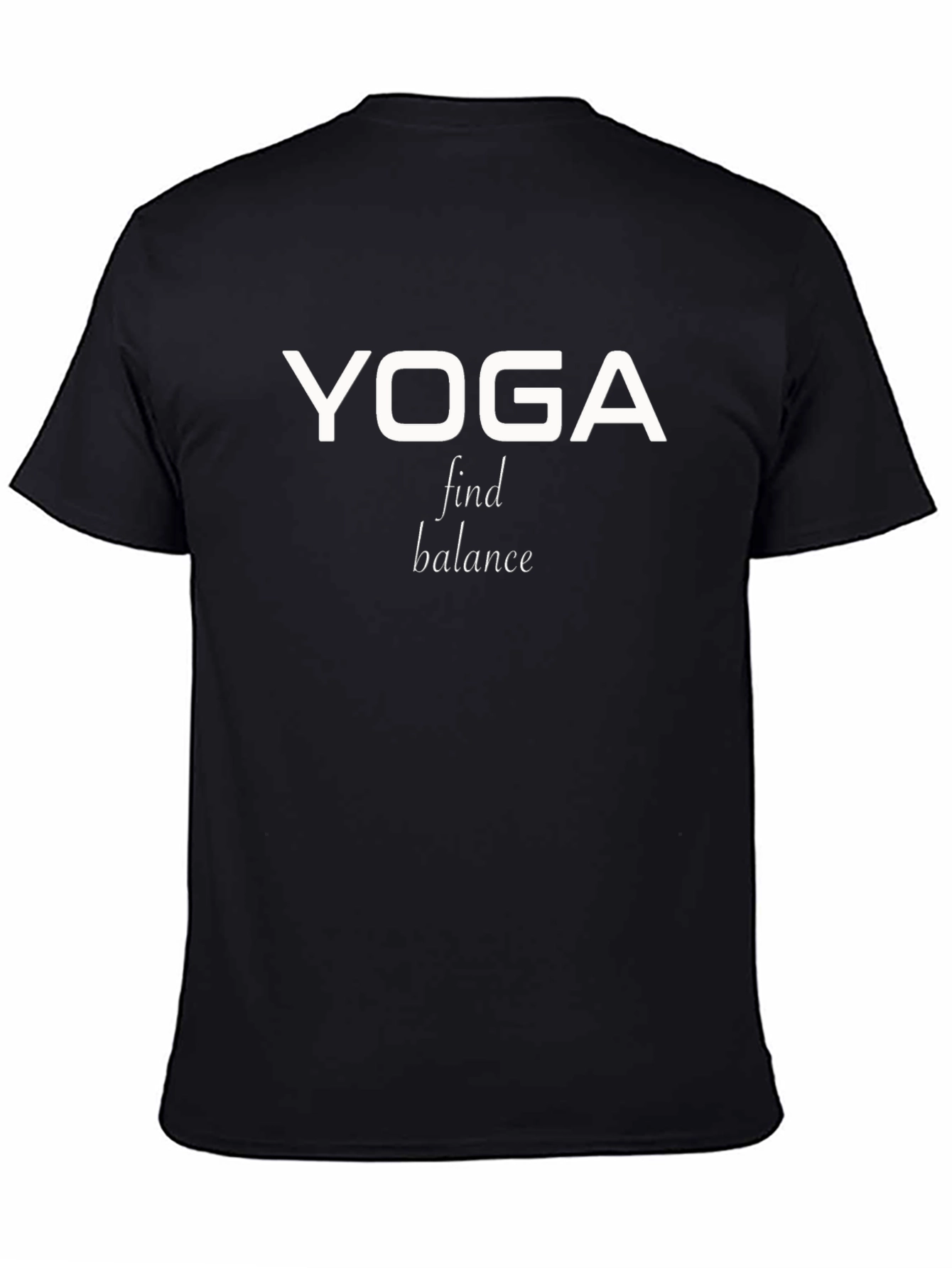 Black Yoga Balance Black T-Shirt view 4
