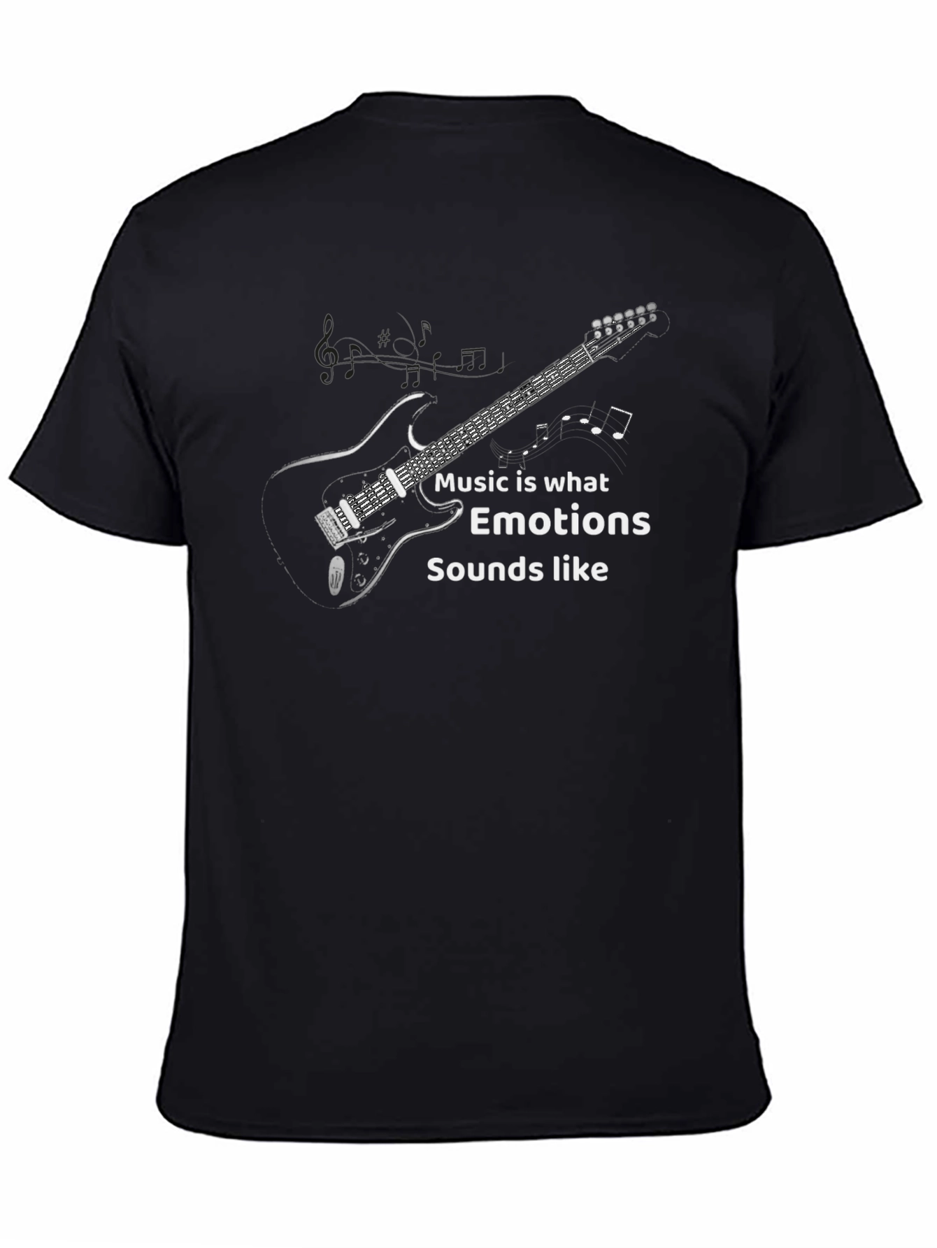 Black Music is What Emotions Sounds Like - Black T-Shirt view 4