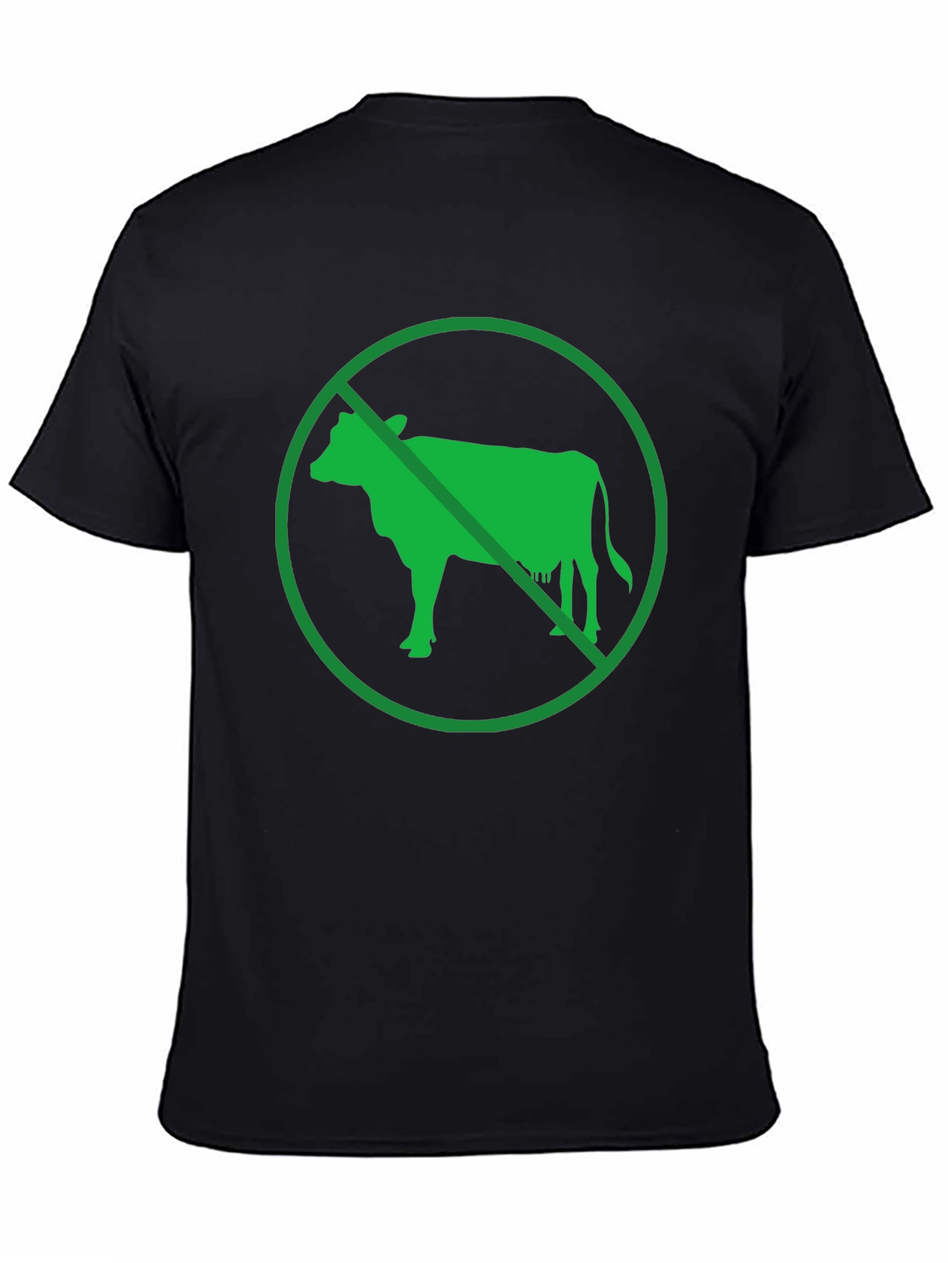 Vegan T-Shirt - No Cow Symbol Graphic Tee - 4