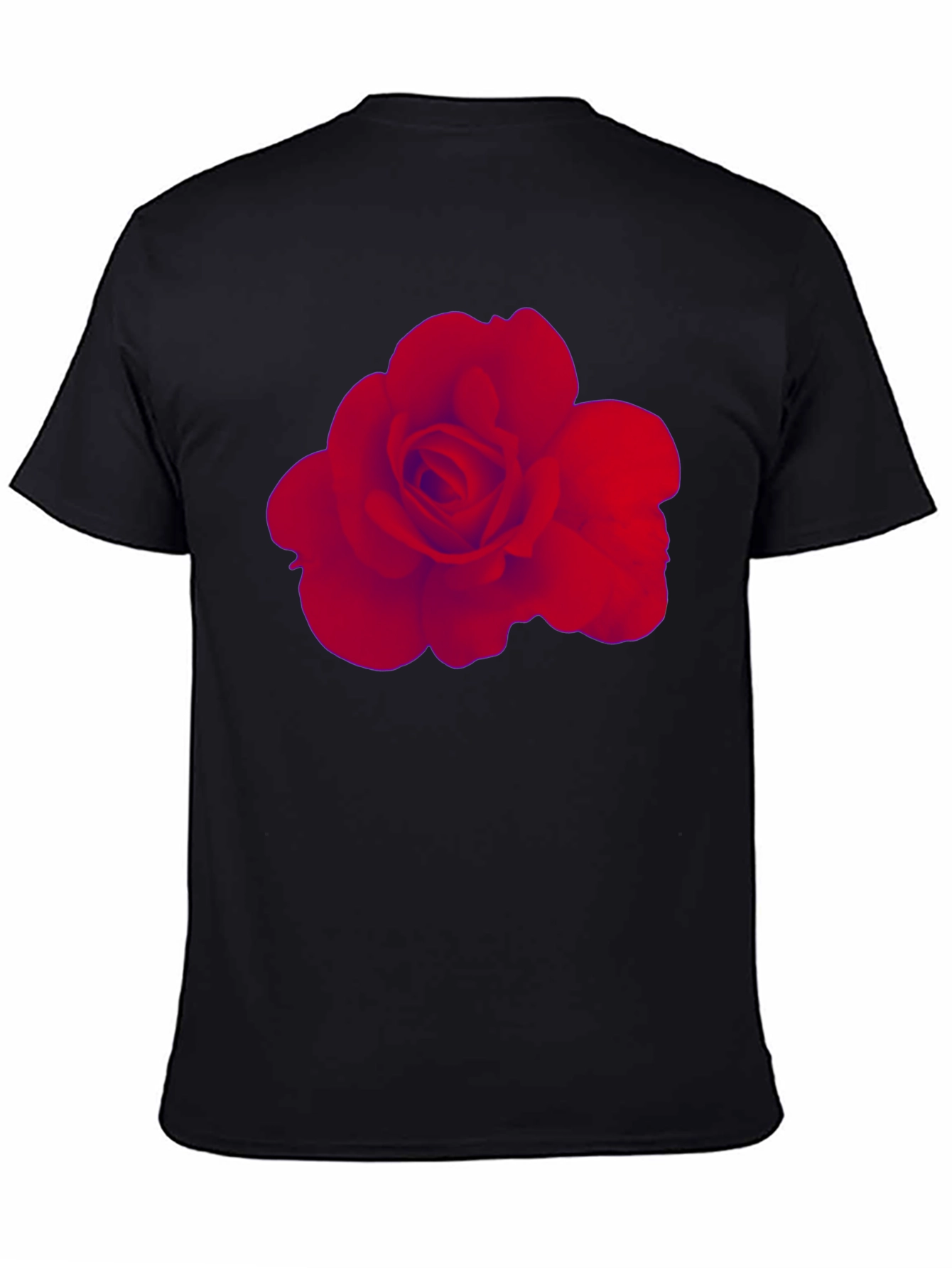 Black Rose Graphic Tee - Stylish Black Cotton T-Shirt view 4